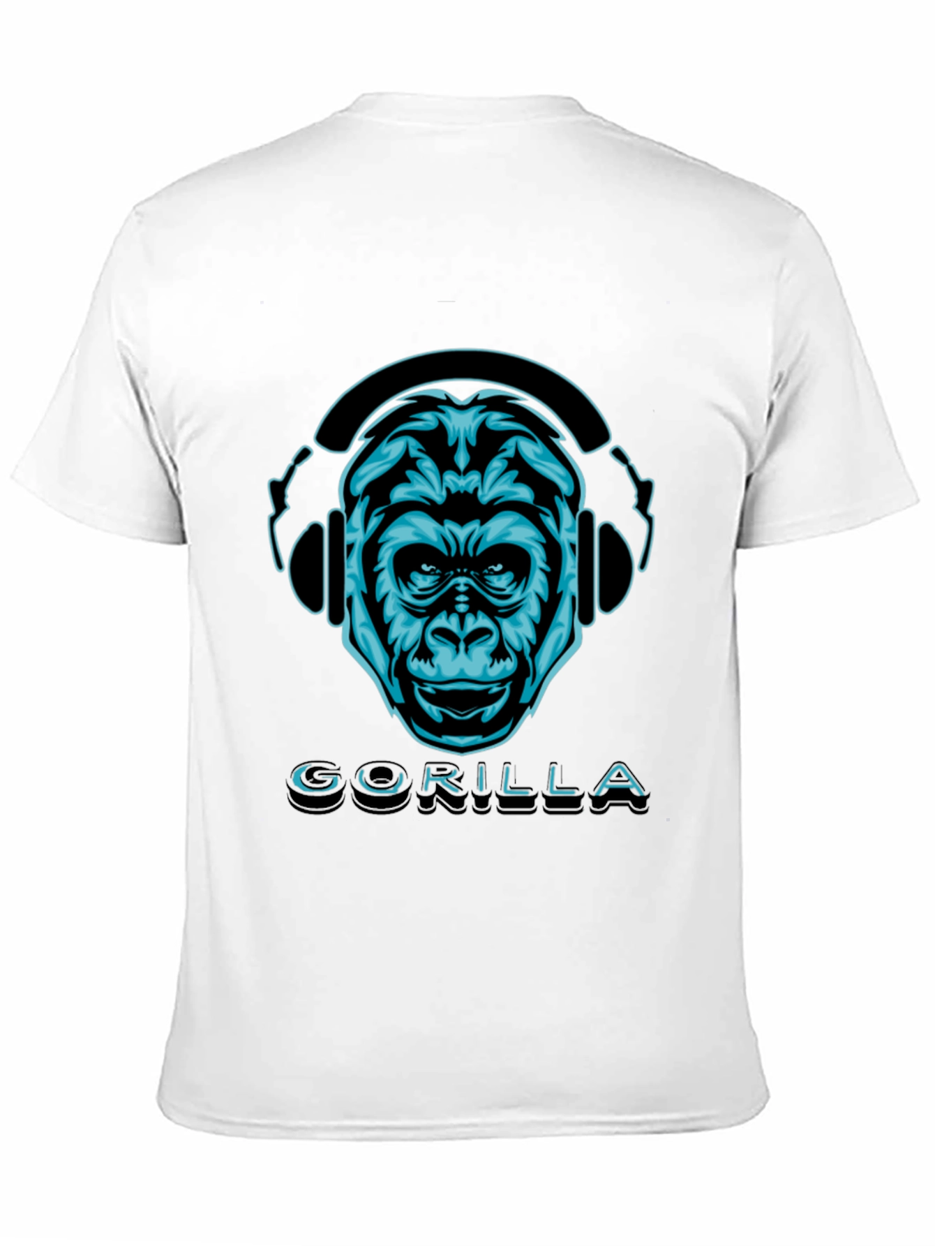 Gorilla Headphones Graphic Tee - Cool Animal Design