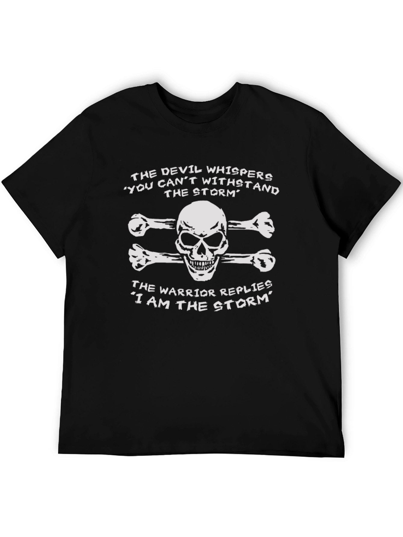 Devil vs Warrior Skull Graphic T-Shirt