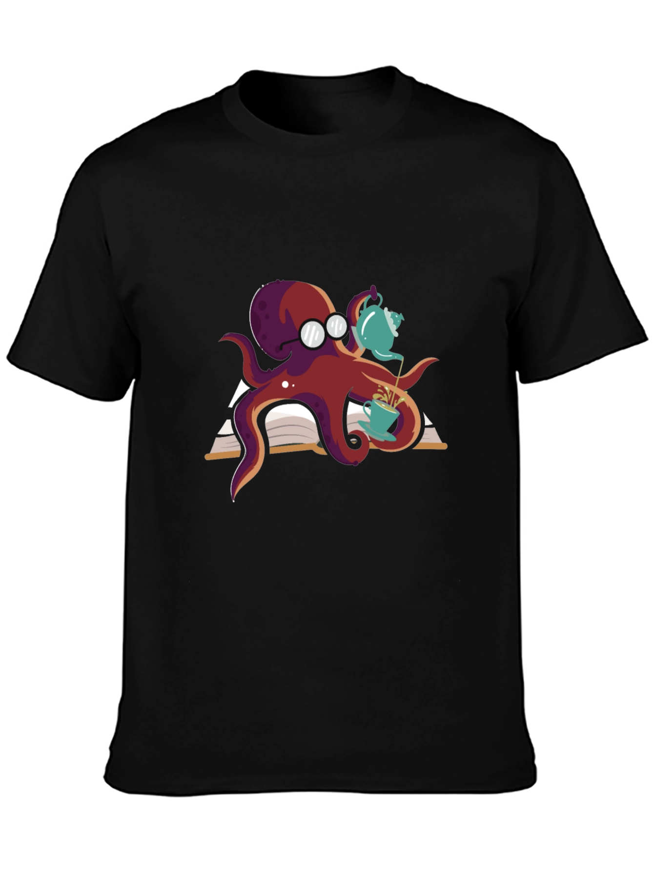 Bookish Octopus T-Shirt - Tea Time!