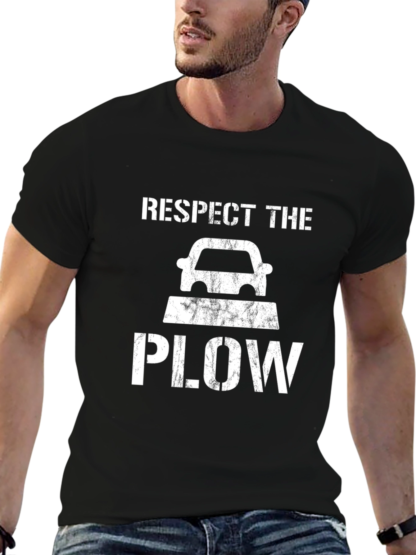Respect the Plow T-Shirt - Novelty Winter Vehicle Tee