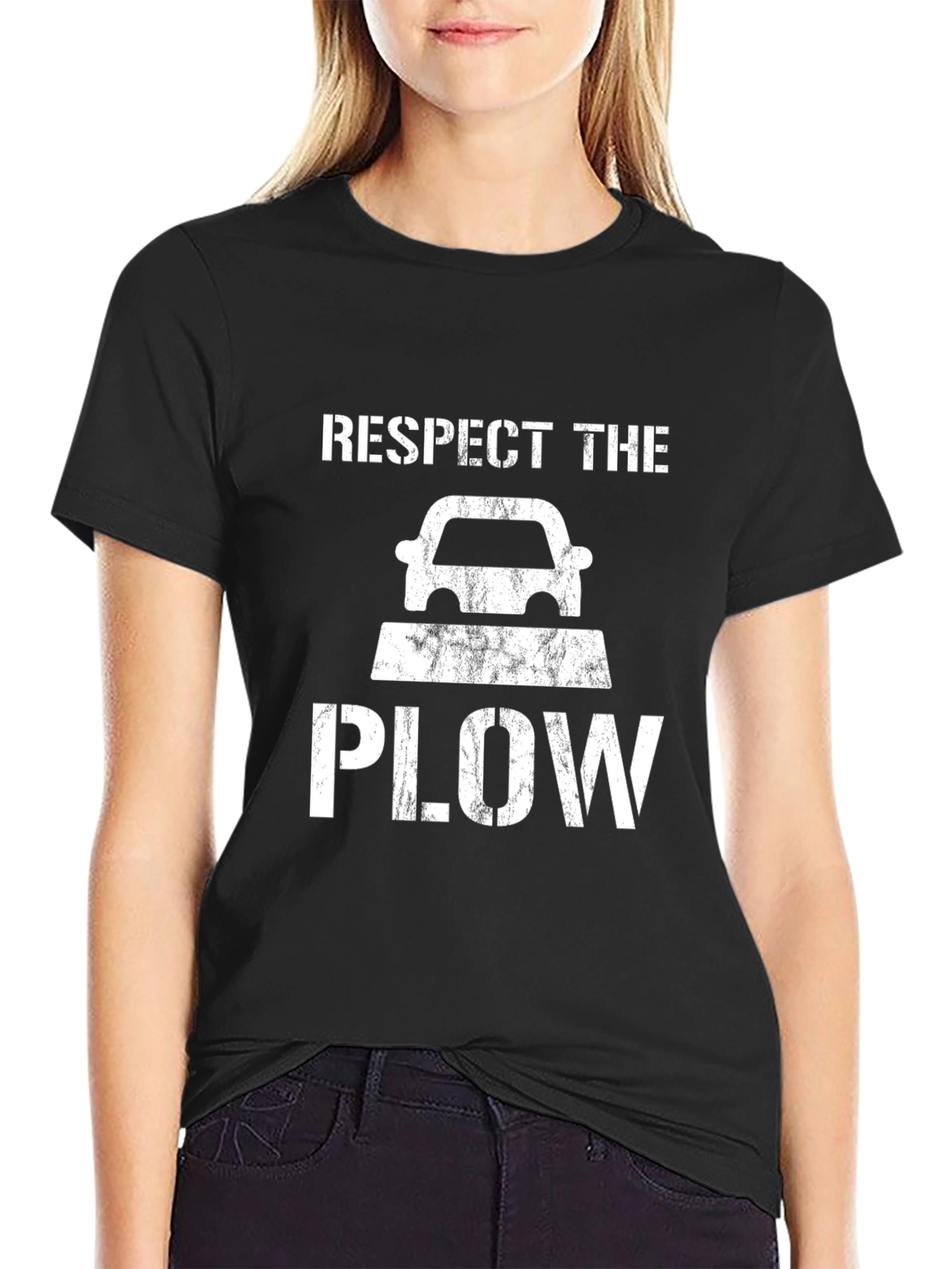 Respect the Plow T-Shirt - Novelty Winter Vehicle Tee