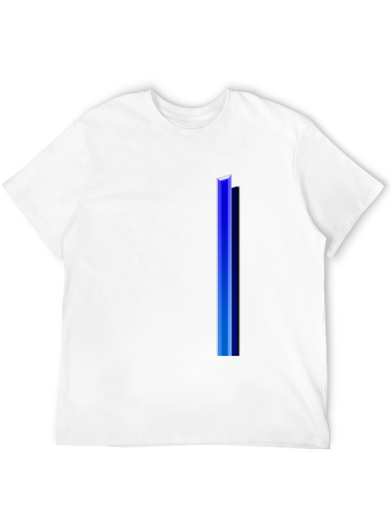 Mens Black T-Shirt with Blue Stripe Design