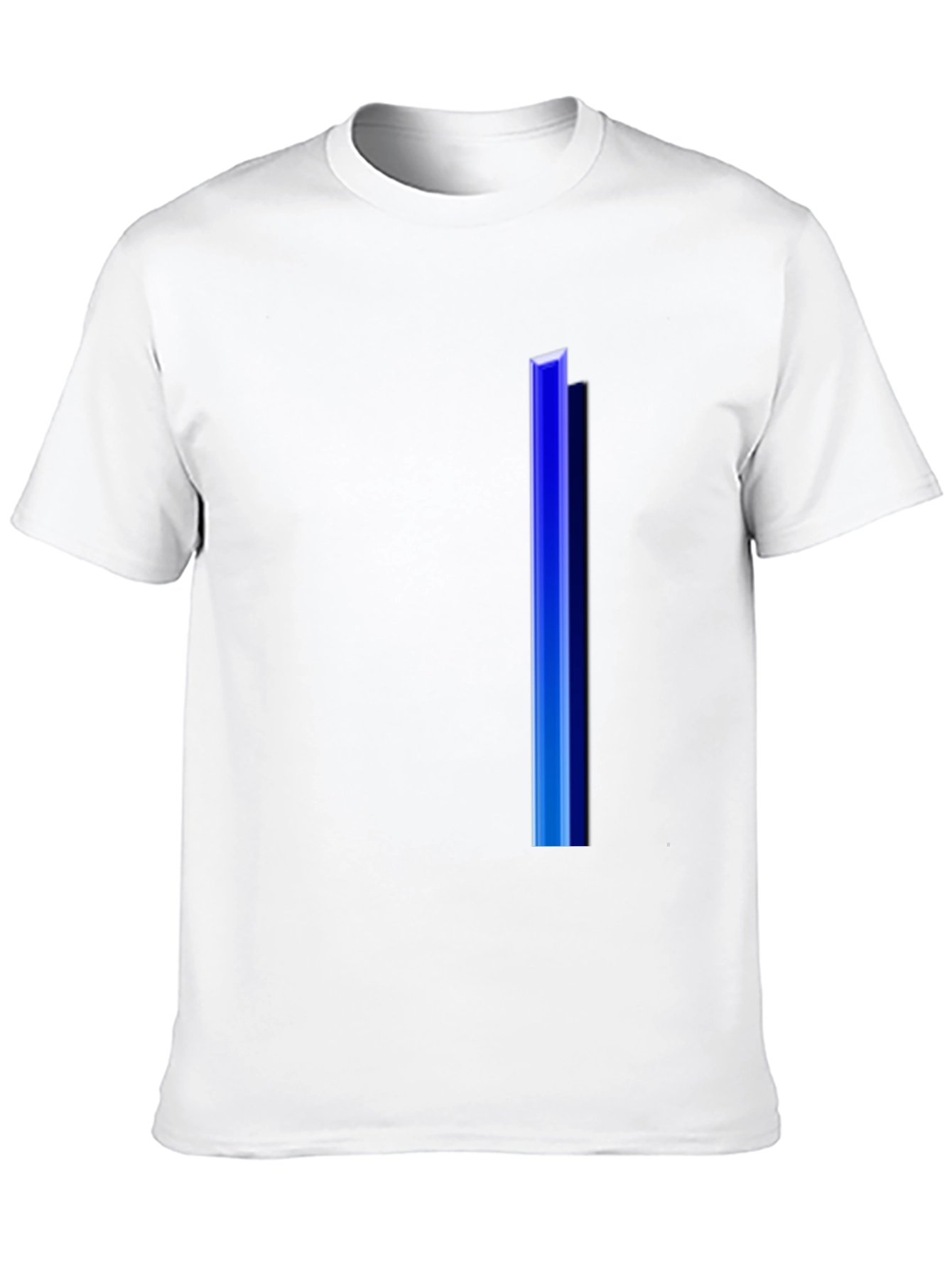 Mens Black T-Shirt with Blue Stripe Design