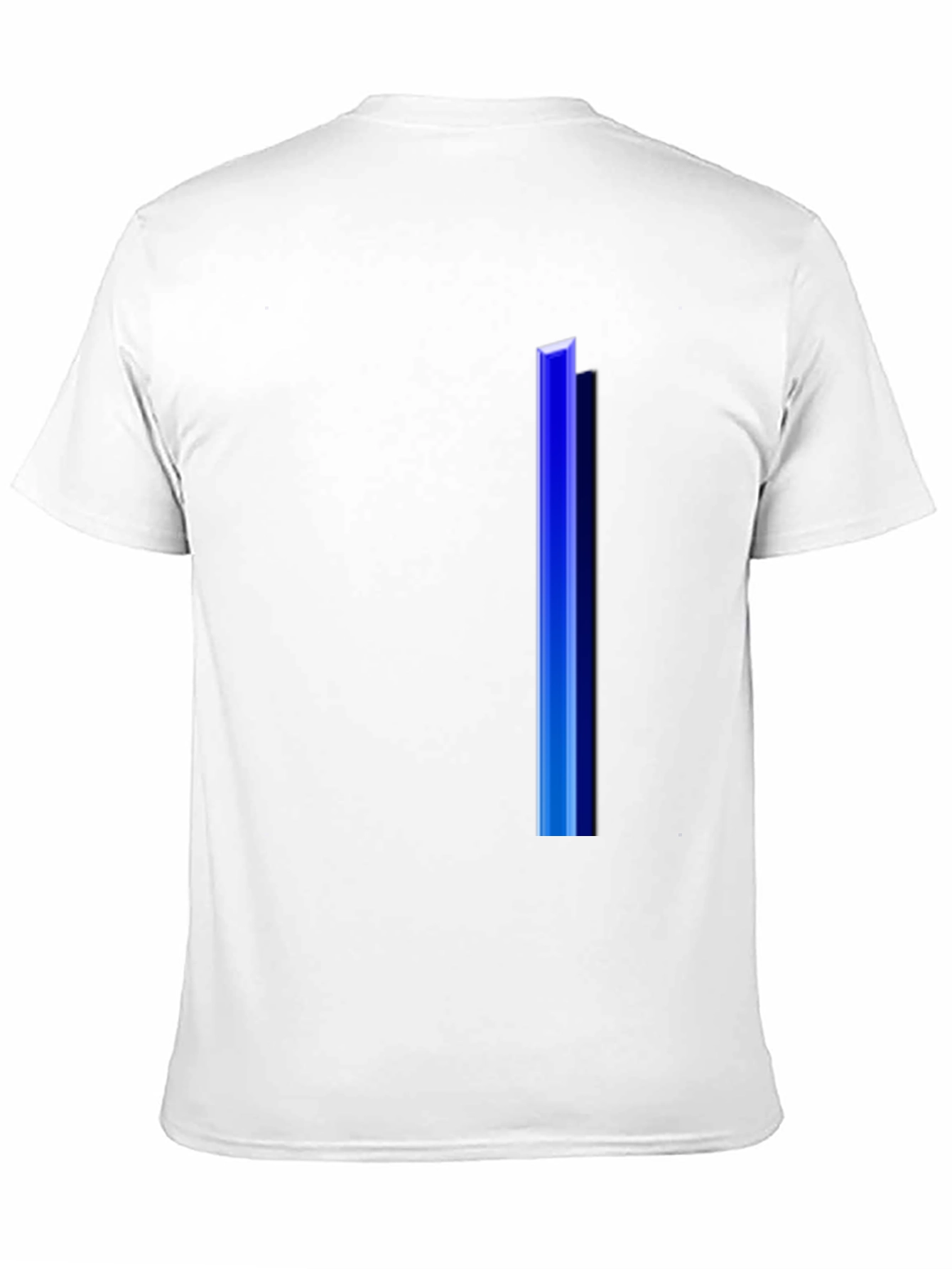 Mens Black T-Shirt with Blue Stripe Design