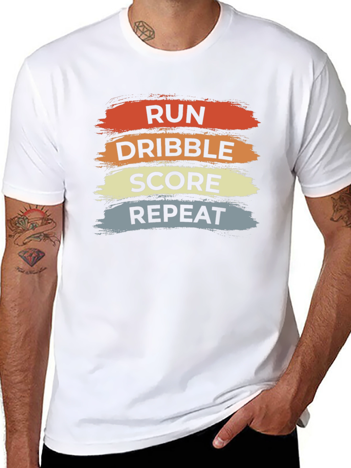Run Dribble Score Repeat T-Shirt