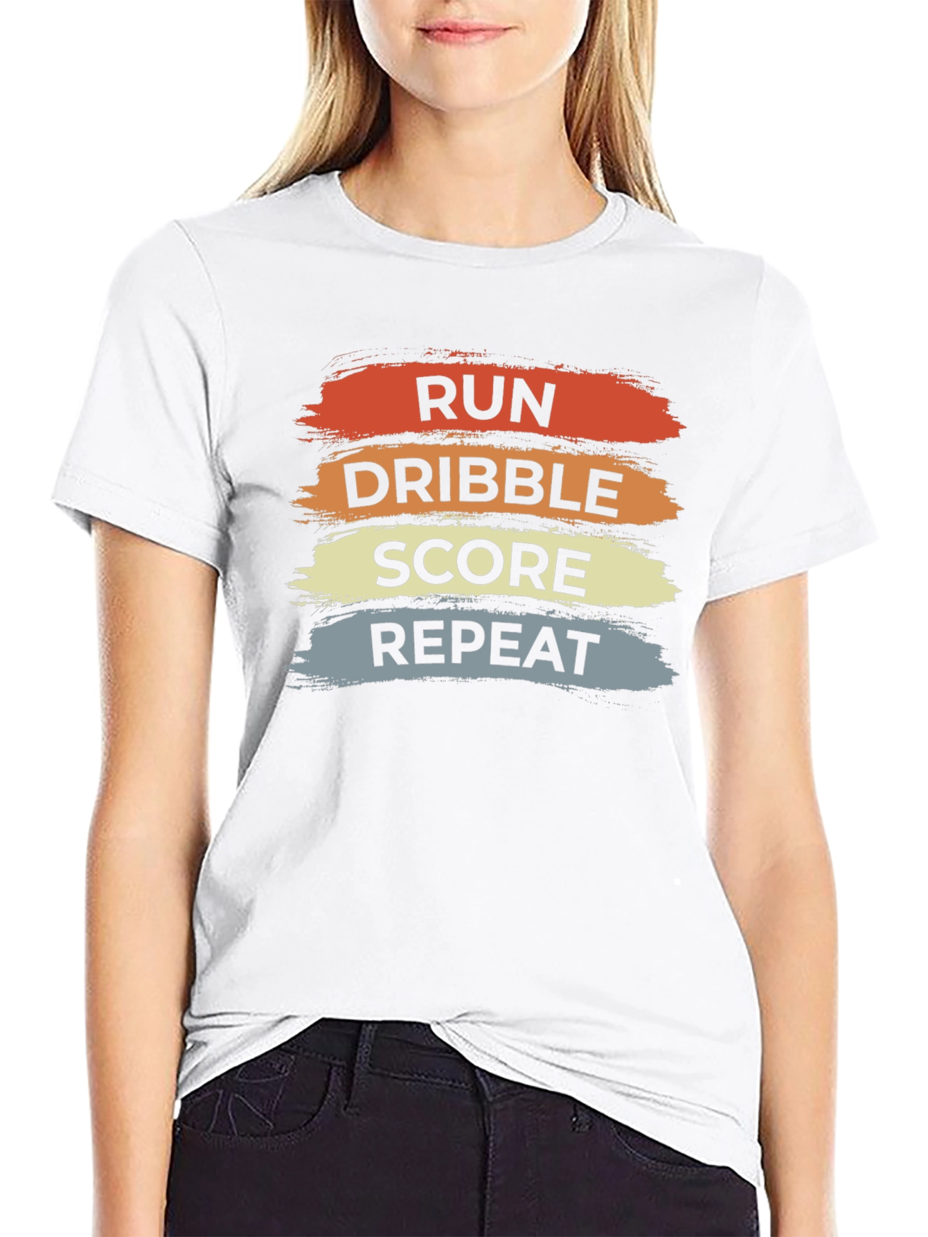 Run Dribble Score Repeat T-Shirt