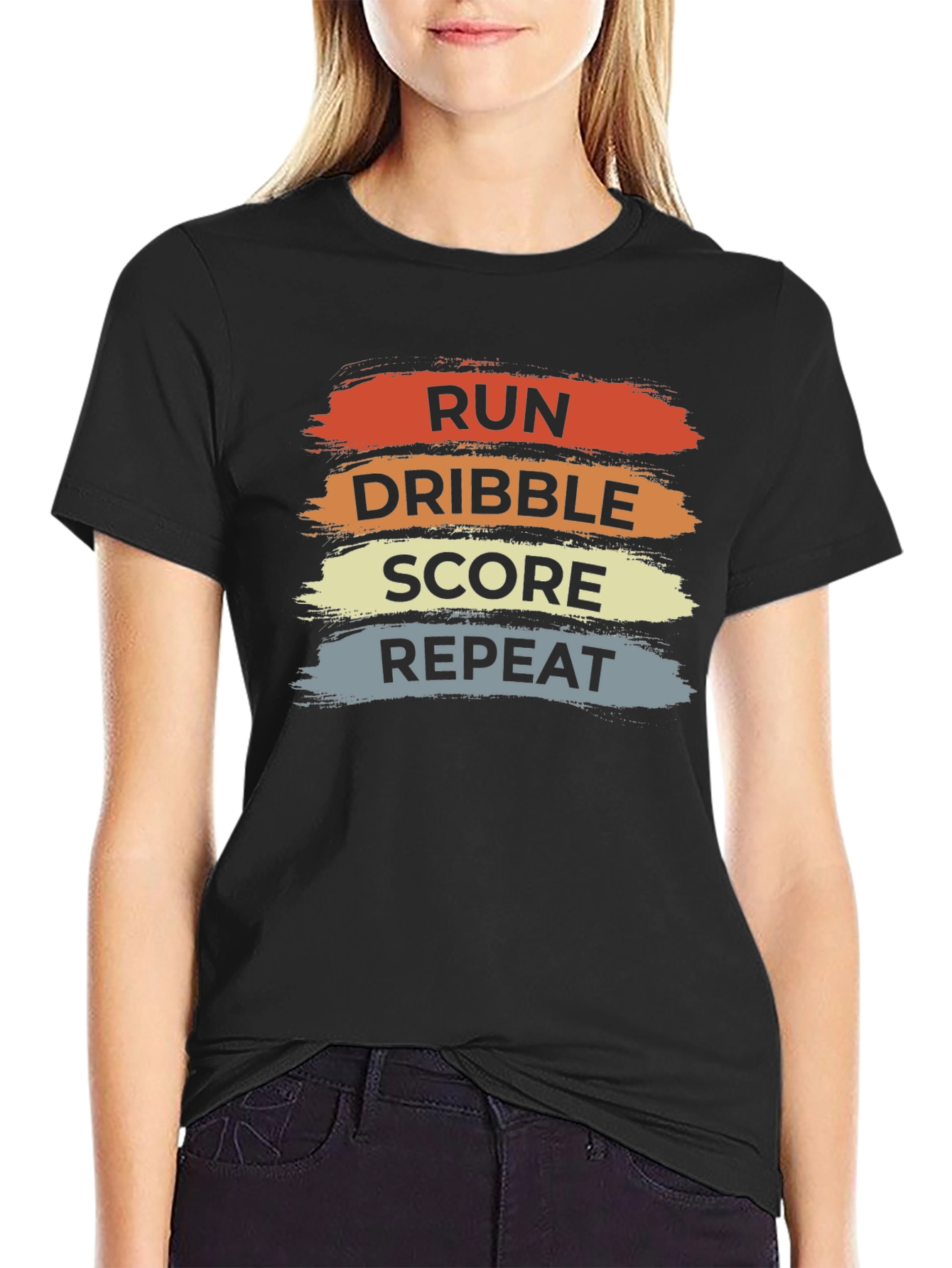 Run Dribble Score Repeat T-Shirt