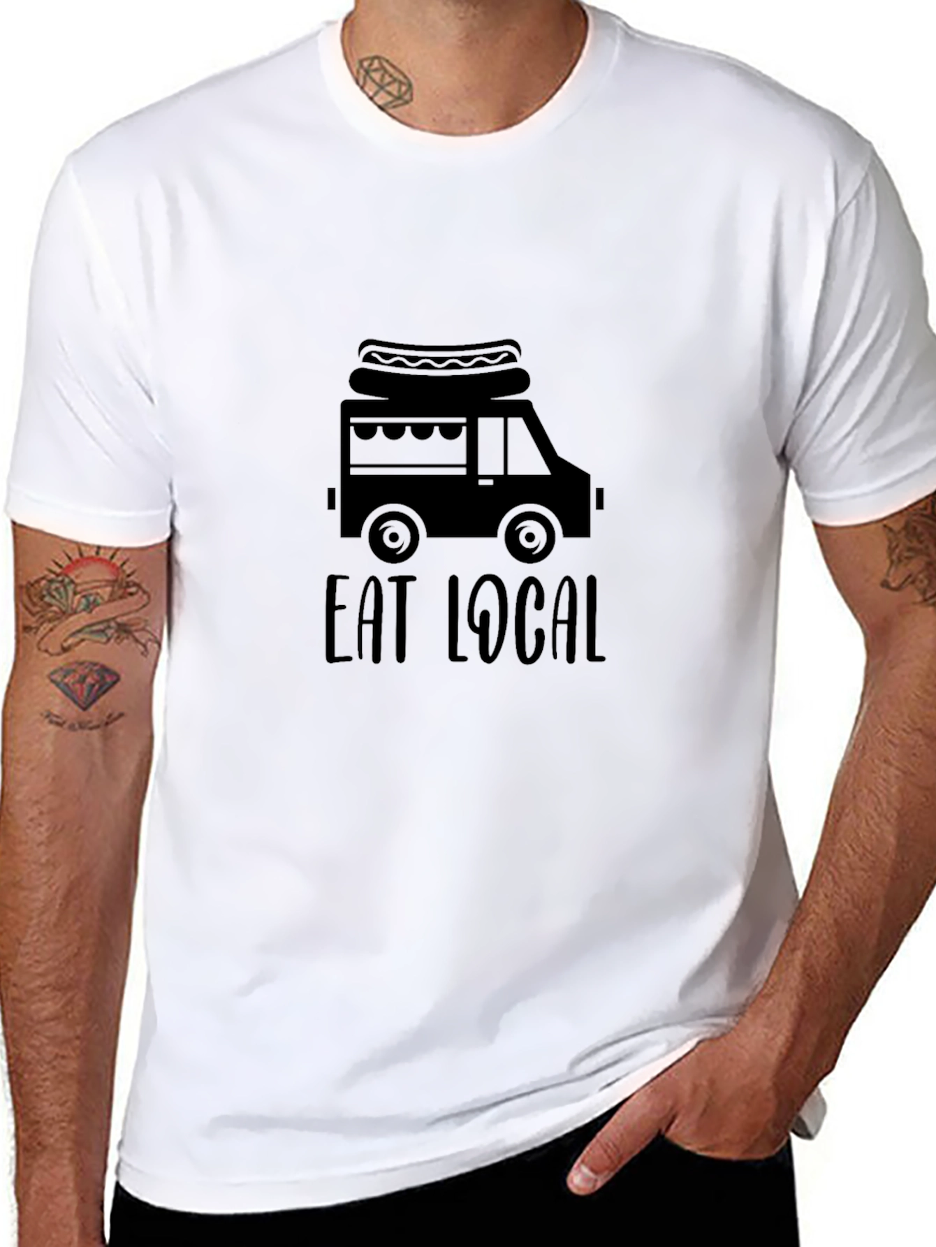 Eat Local Food Truck Graphic T-Shirt