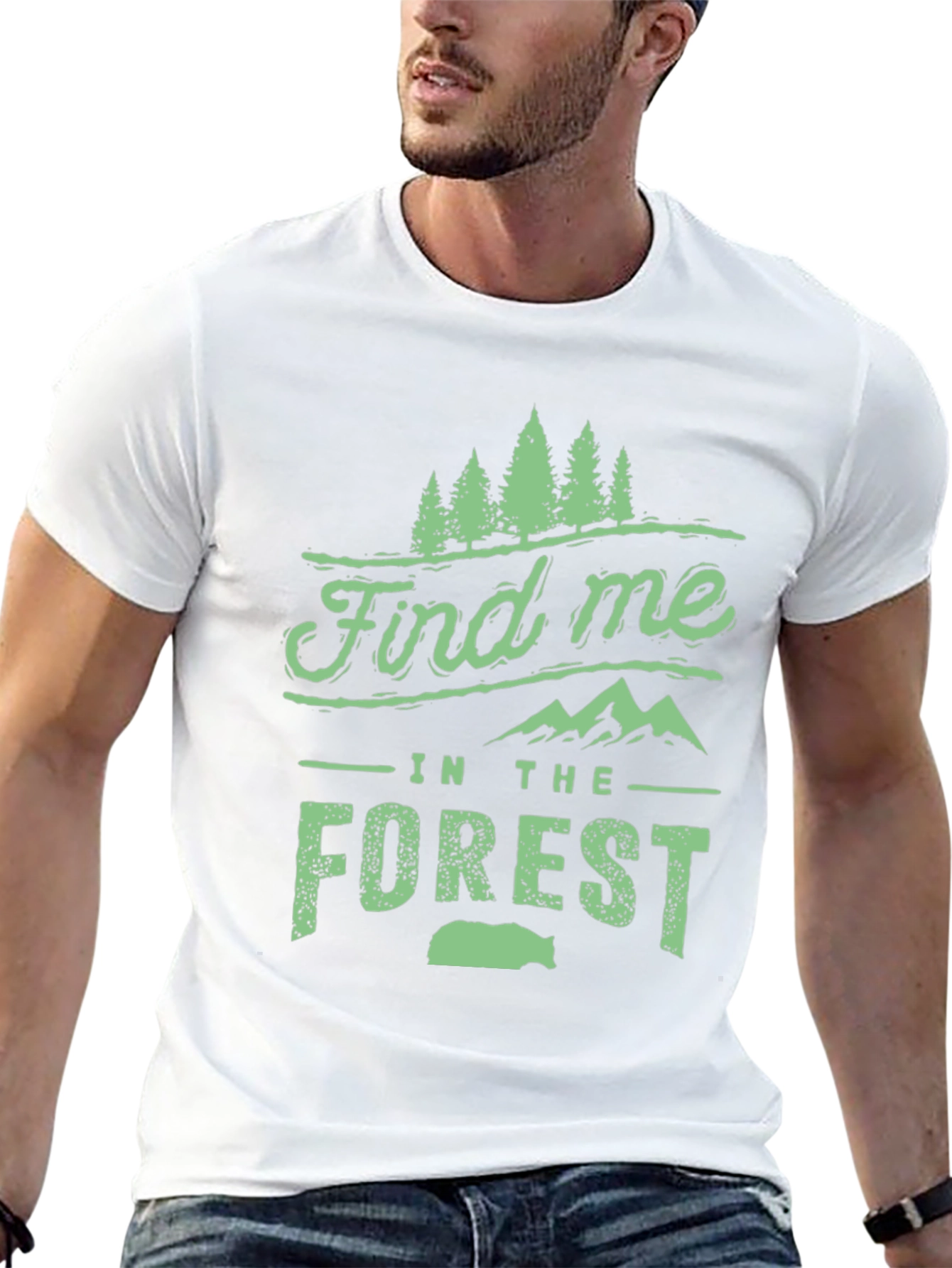 Find Me in The Forest Black Graphic Tee