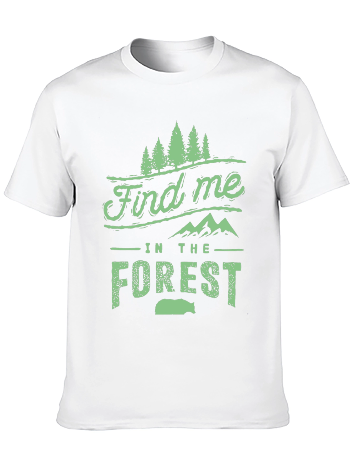 Find Me in The Forest Black Graphic Tee
