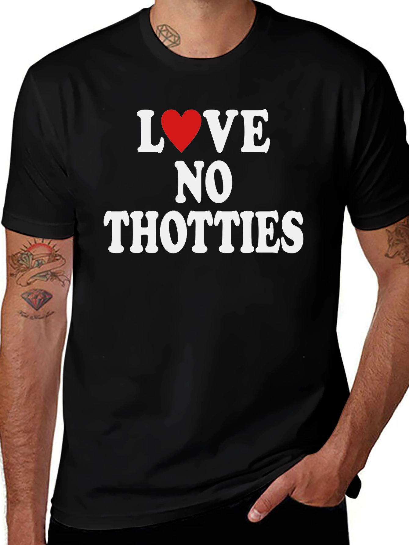 Love No Thotties Graphic T-Shirt - Anti-Trendy Tee