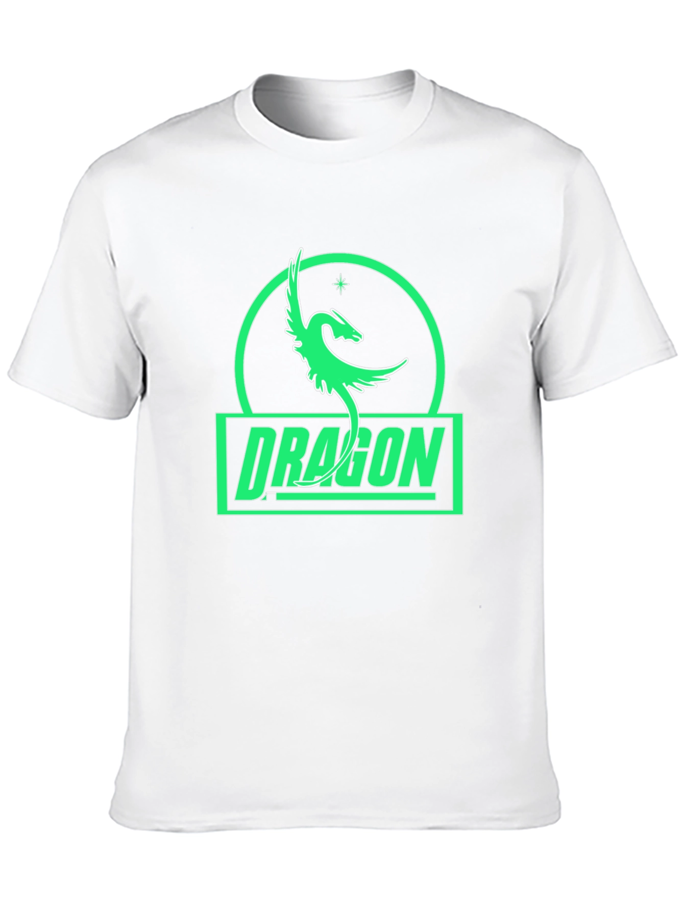 Dragon Graphic Tee - Black Cotton T-Shirt