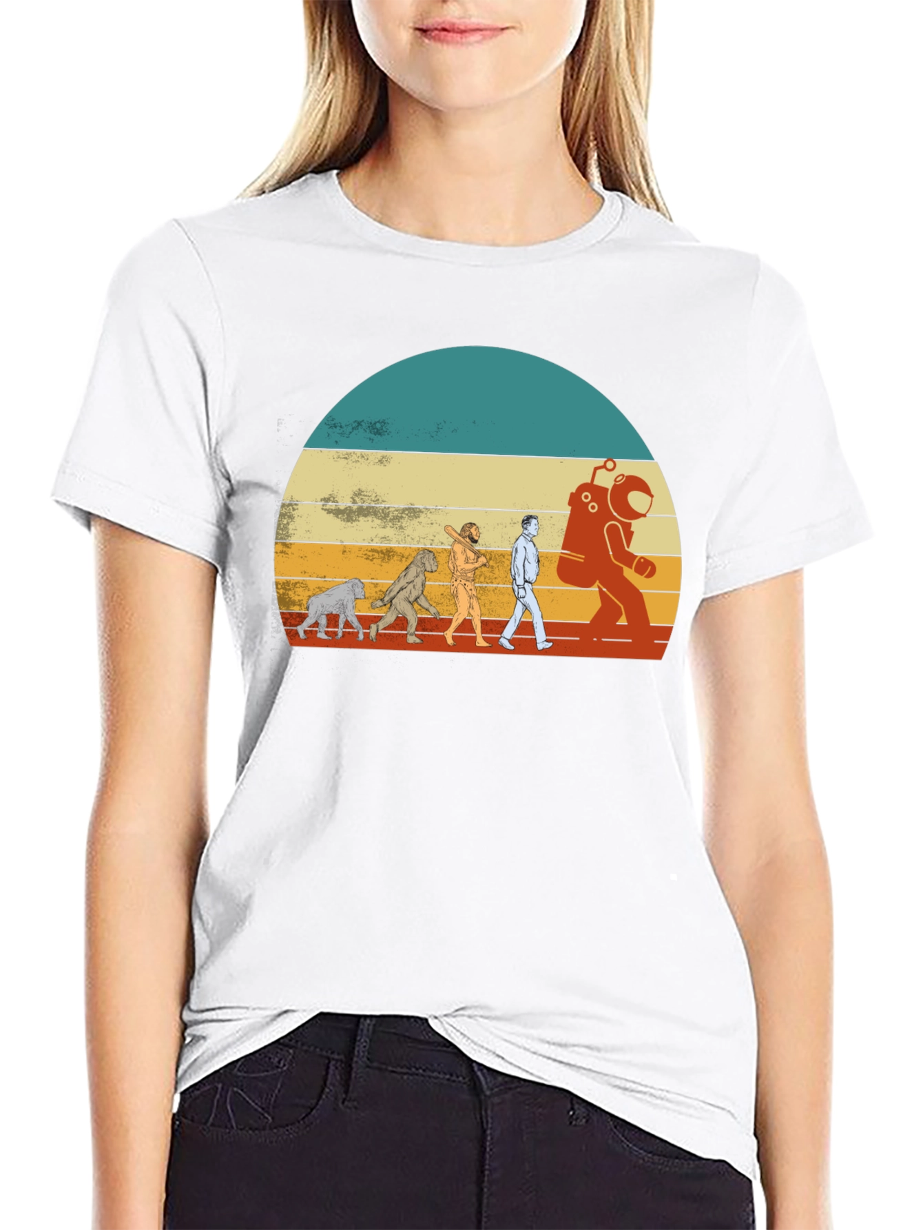 Evolution to Space T-Shirt - Retro Design