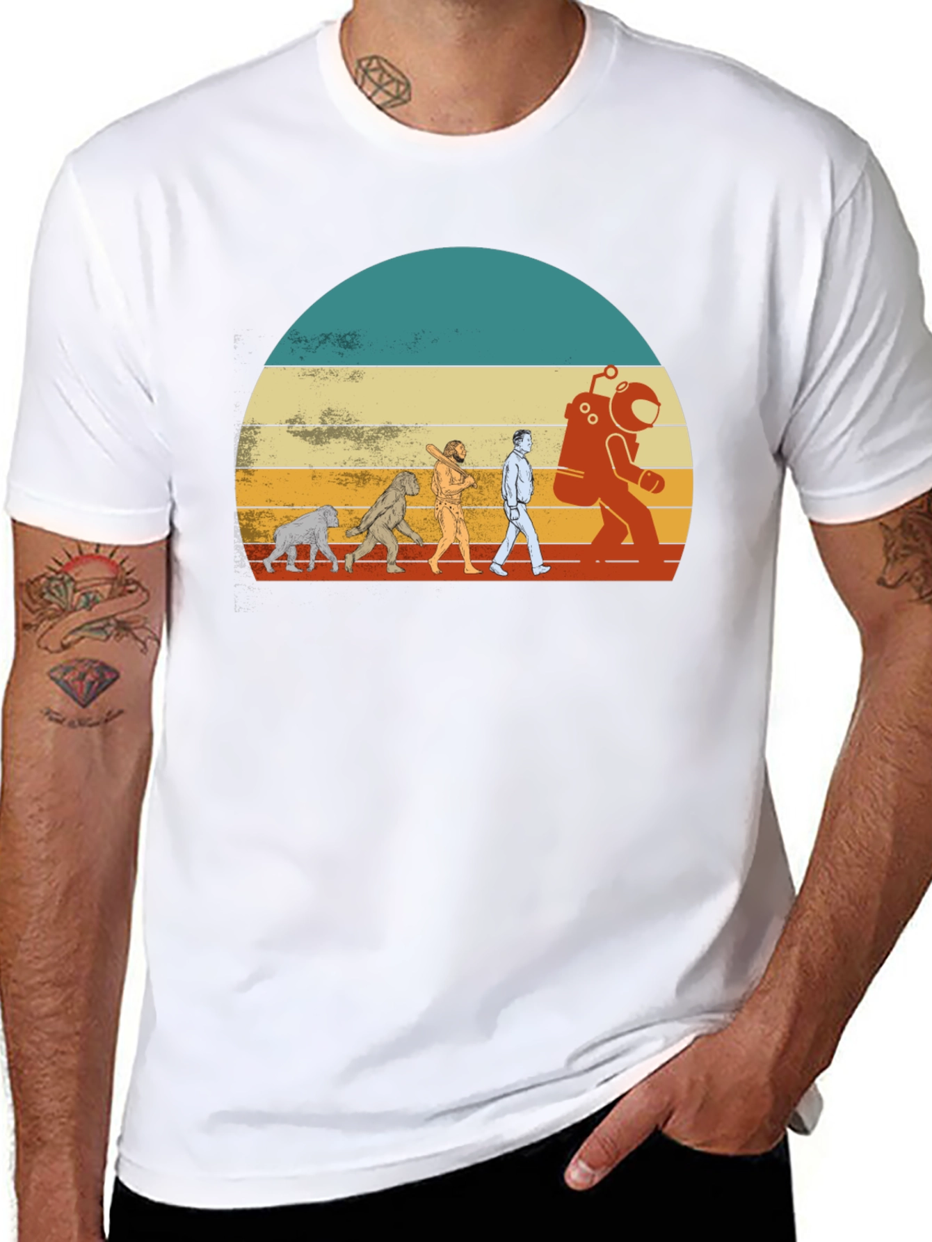 Evolution to Space T-Shirt - Retro Design