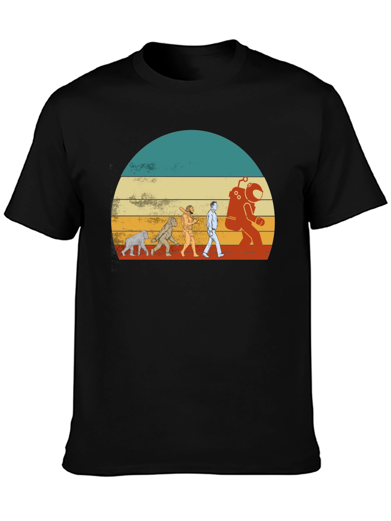 Evolution to Space T-Shirt - Retro Design