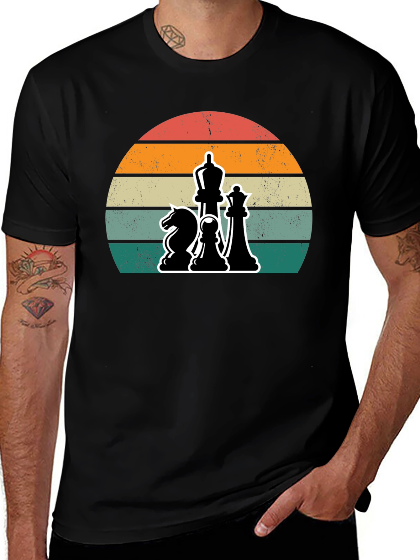 Chess Sunset Graphic Tee - Stylish Comfort