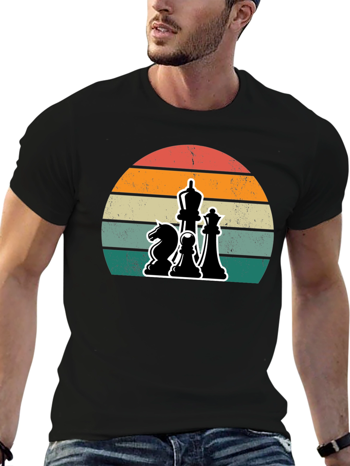 Chess Sunset Graphic Tee - Stylish Comfort