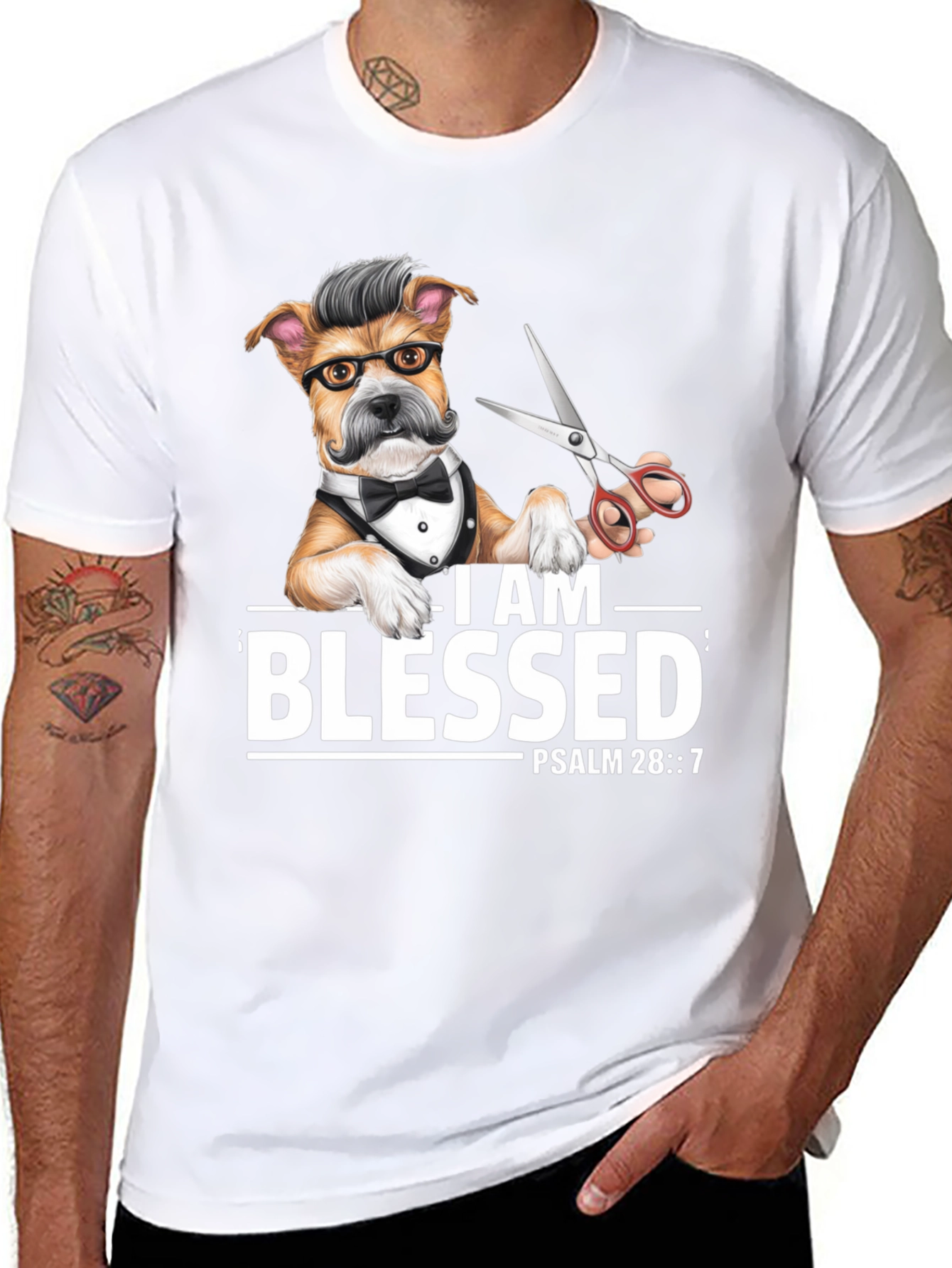 Blessed Barber Dog T-Shirt