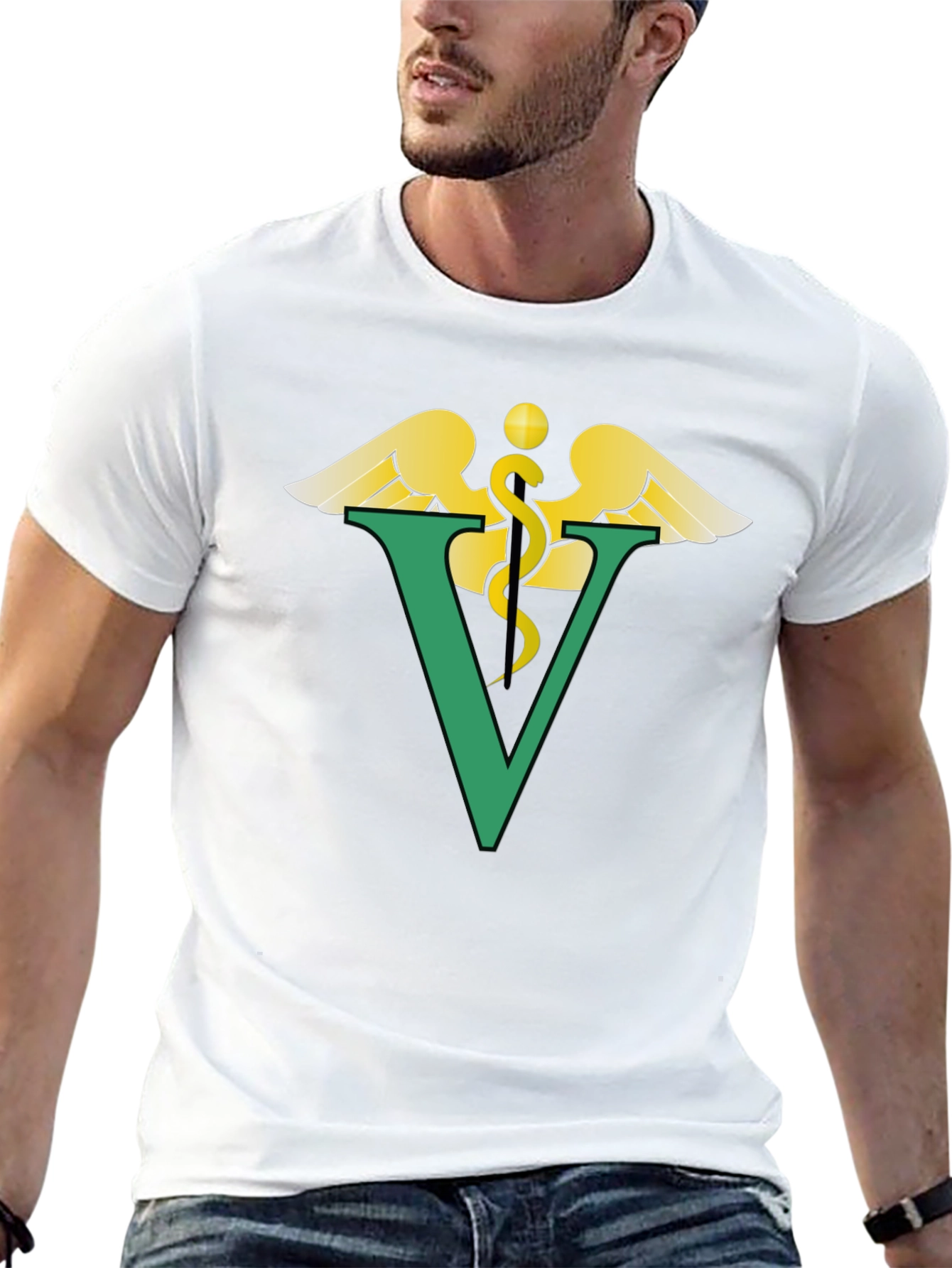 Vet Caduceus Black T-Shirt
