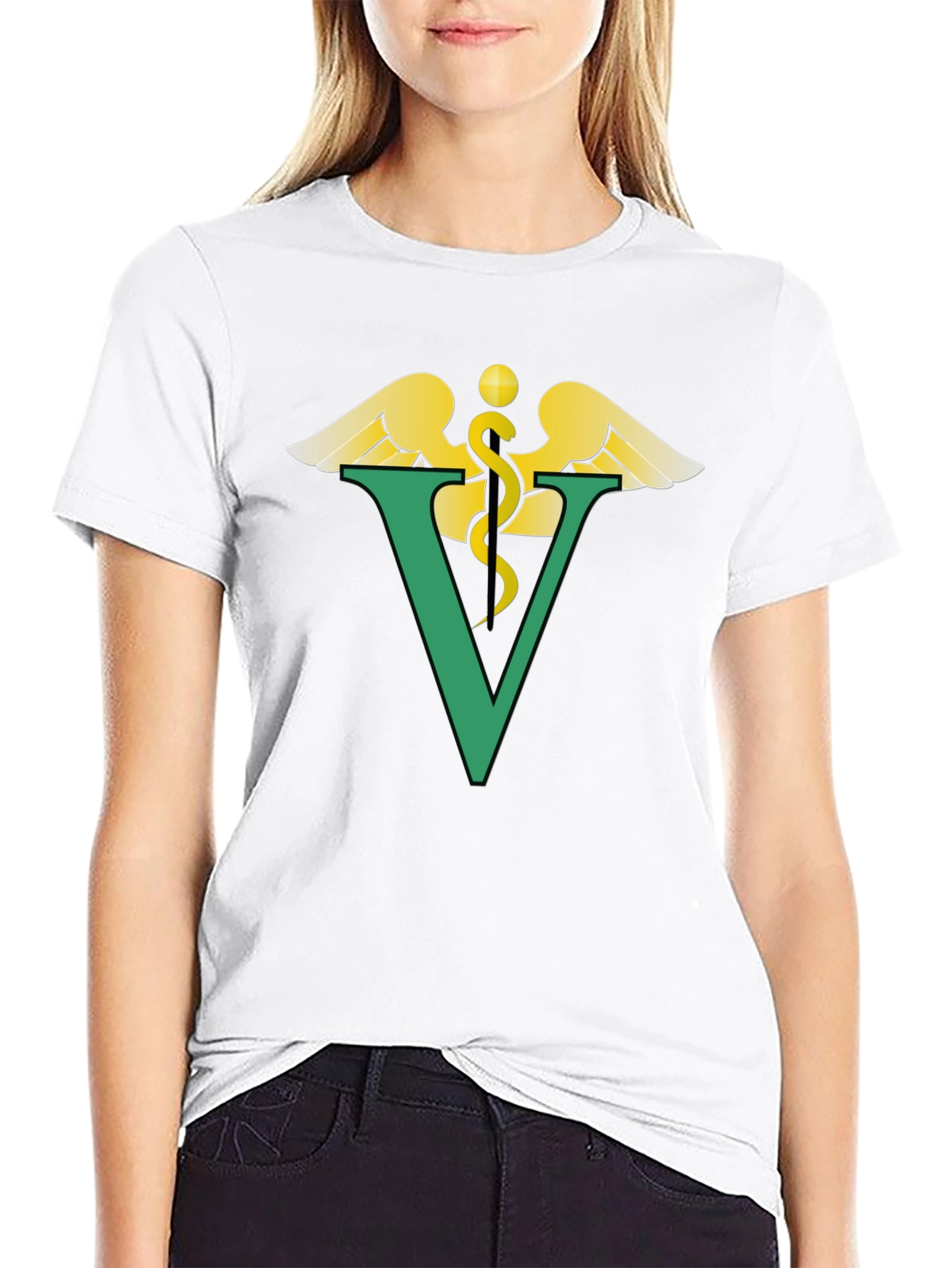 Vet Caduceus Black T-Shirt