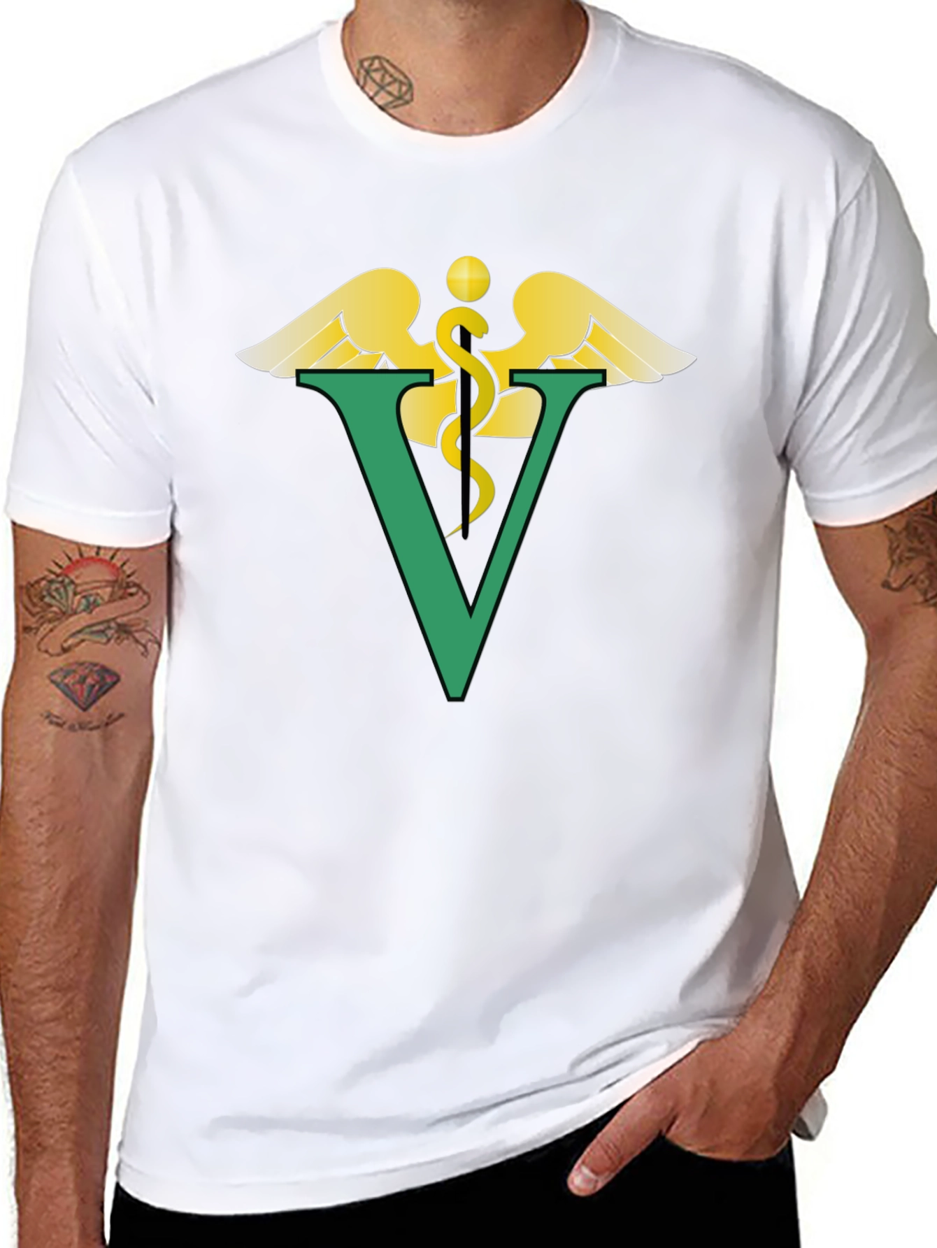 Vet Caduceus Black T-Shirt