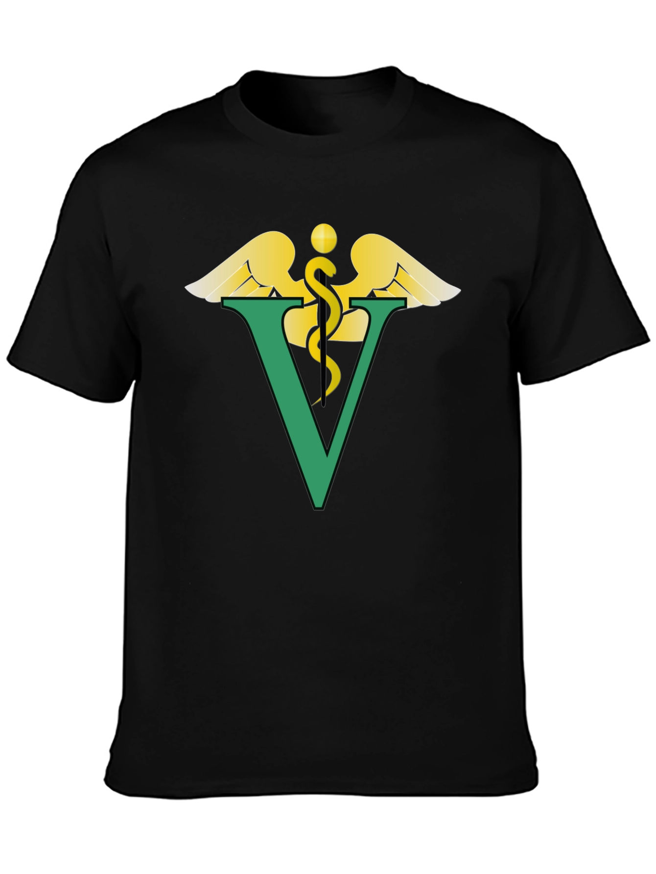 Vet Caduceus Black T-Shirt