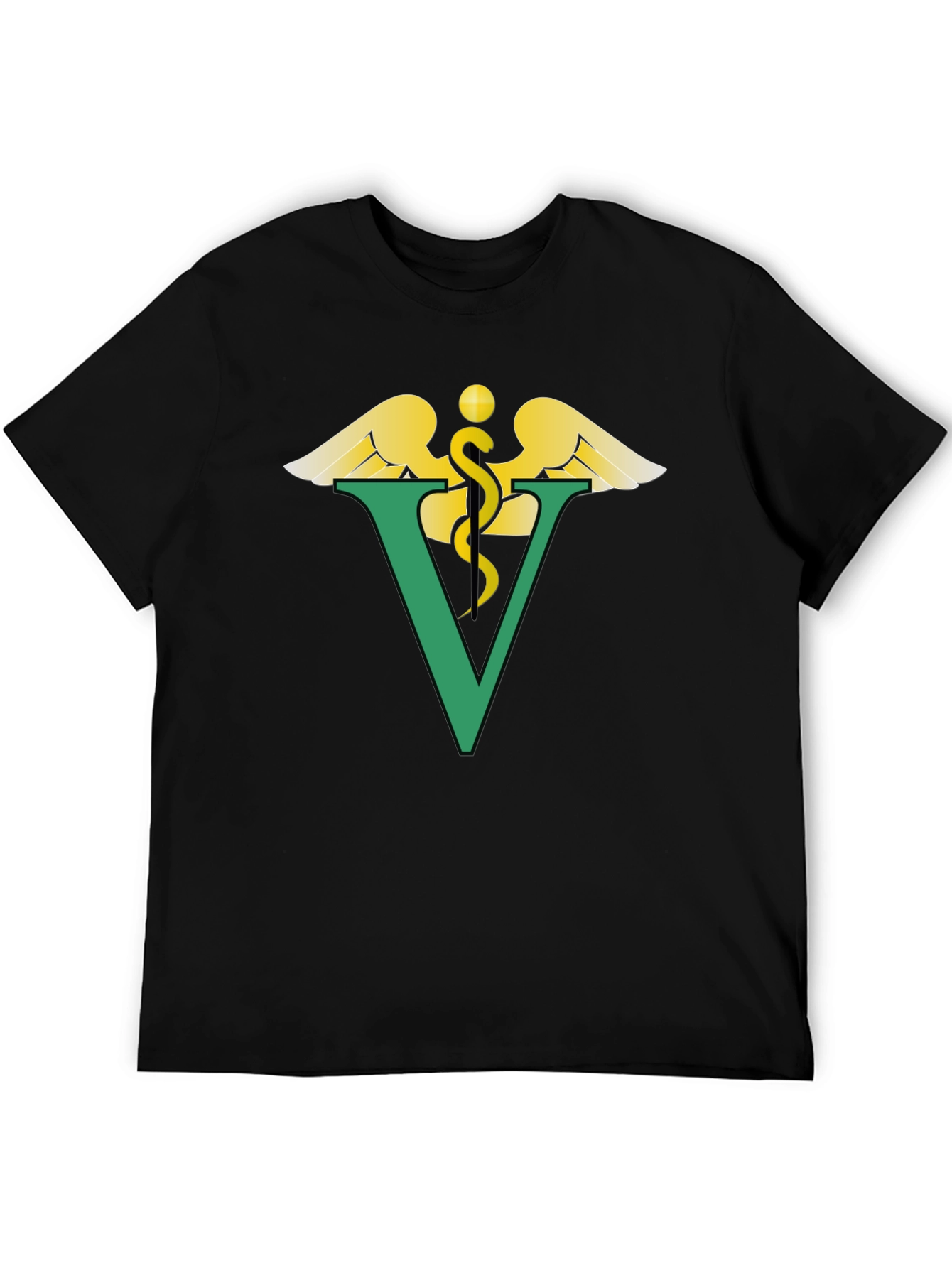 Vet Caduceus Black T-Shirt