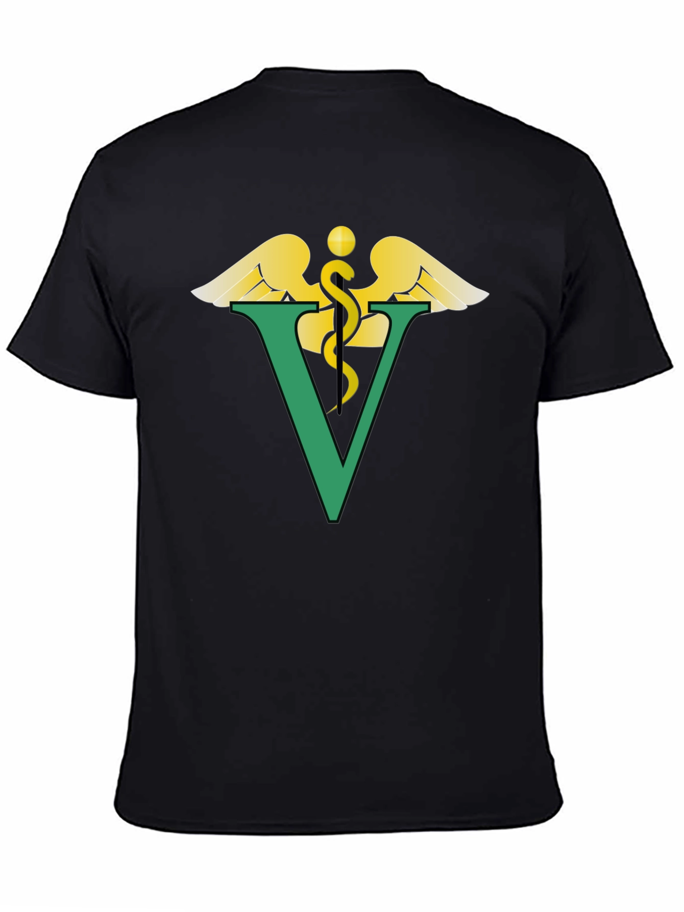 Vet Caduceus Black T-Shirt