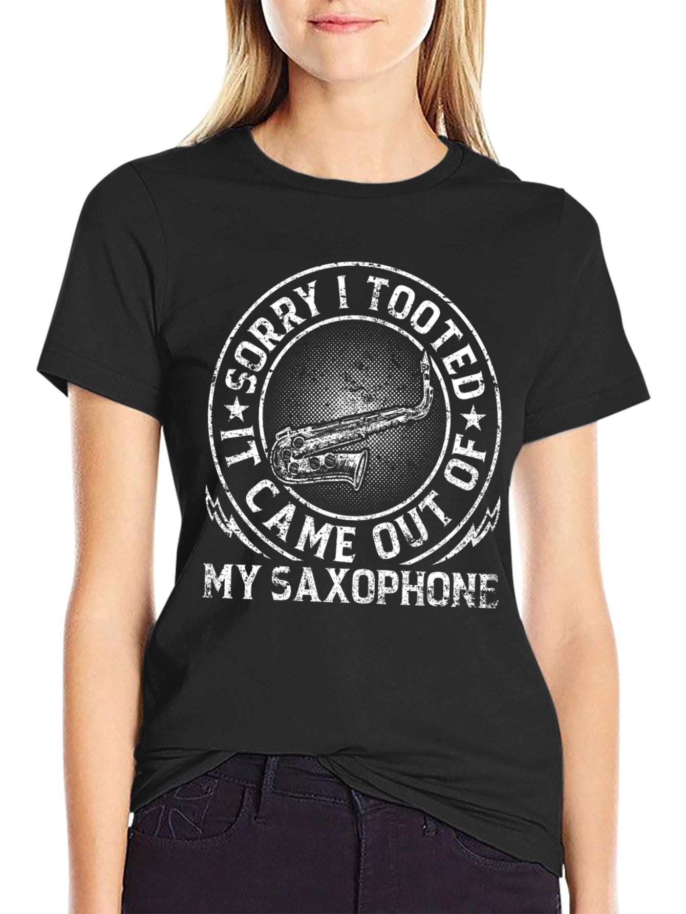 Funny Saxophone T-Shirt - Sorry I Tooted