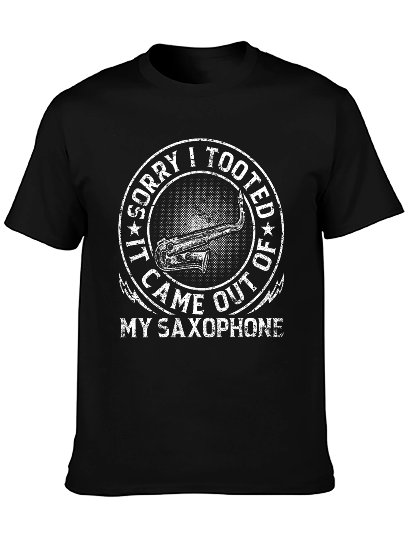 Funny Saxophone T-Shirt - Sorry I Tooted