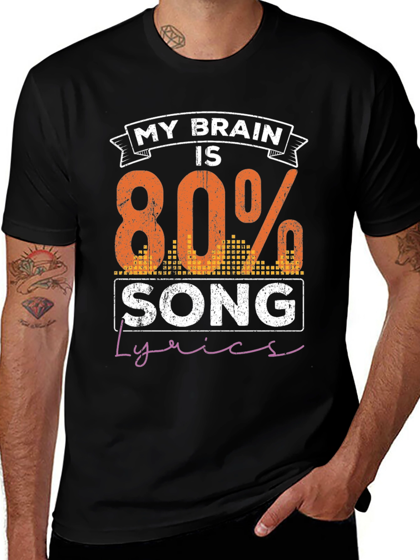My Brain is 80% Song Lyrics Graphic Tee