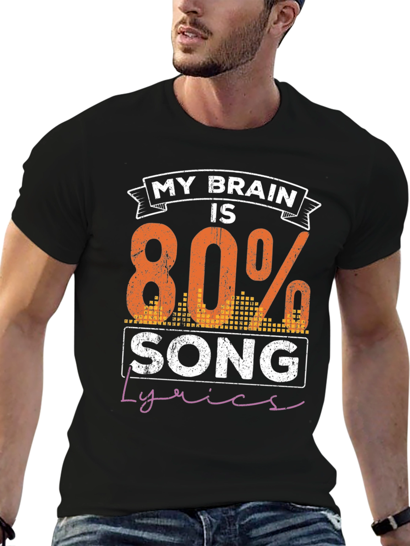 My Brain is 80% Song Lyrics Graphic Tee
