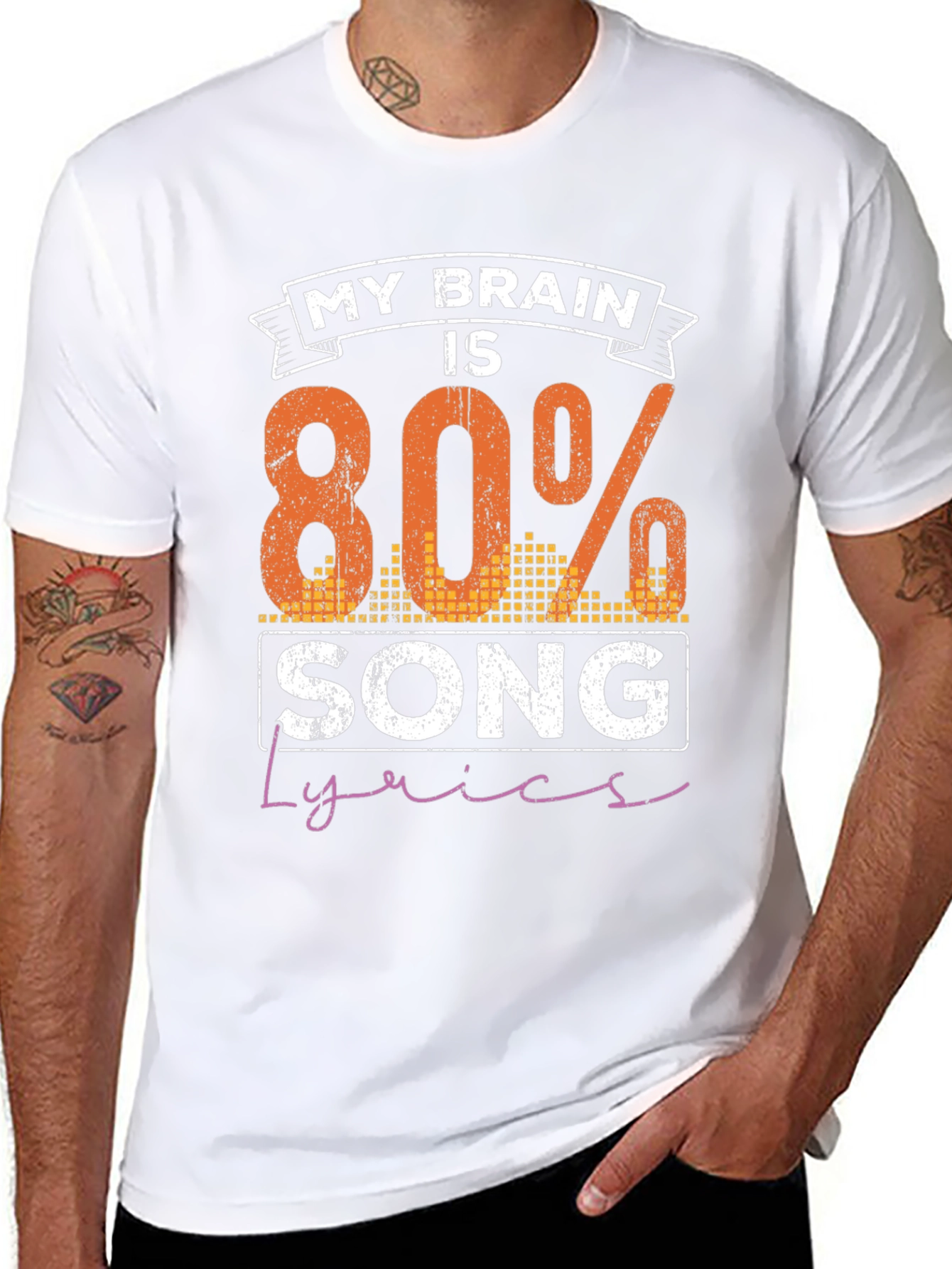 My Brain is 80% Song Lyrics Graphic Tee