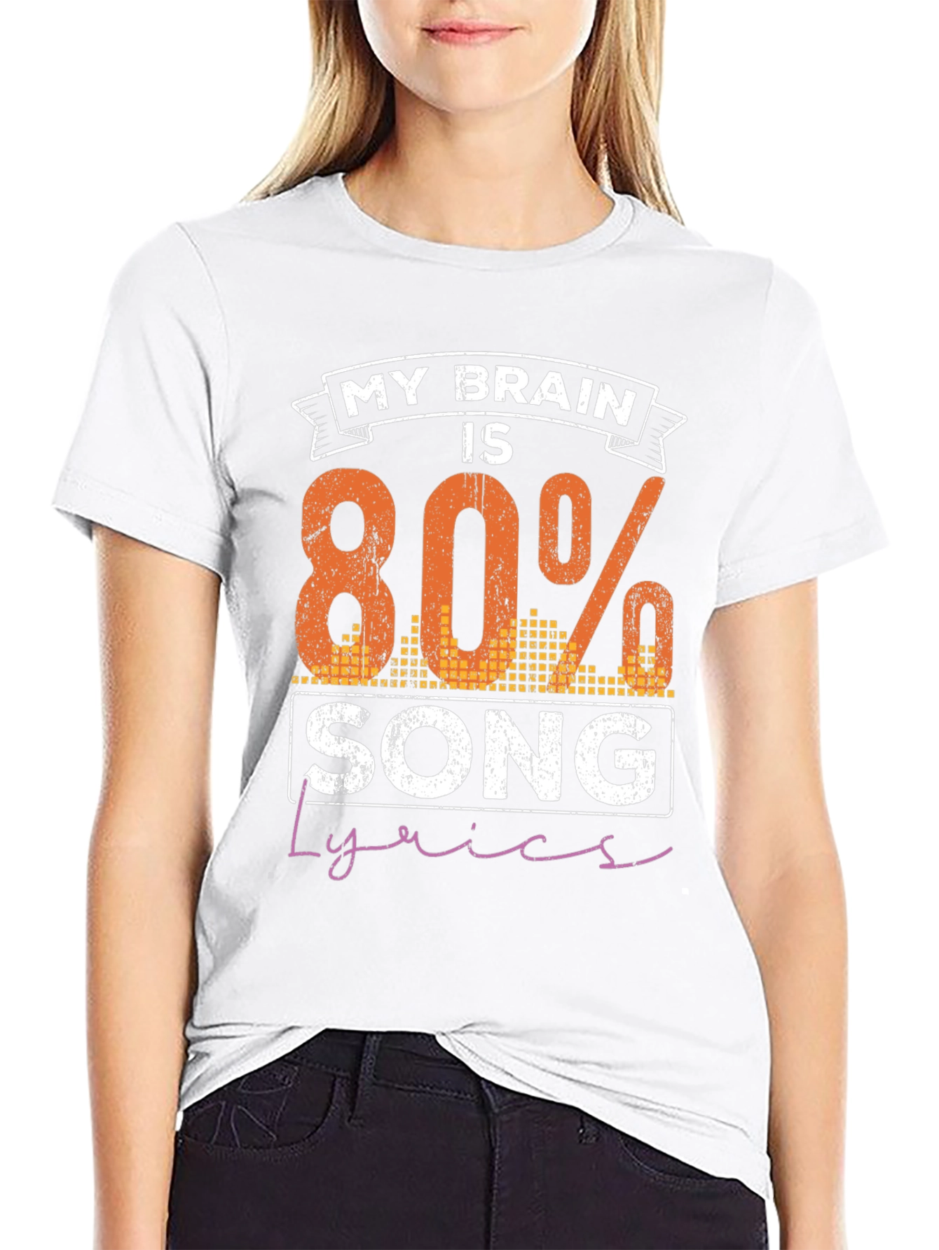 My Brain is 80% Song Lyrics Graphic Tee