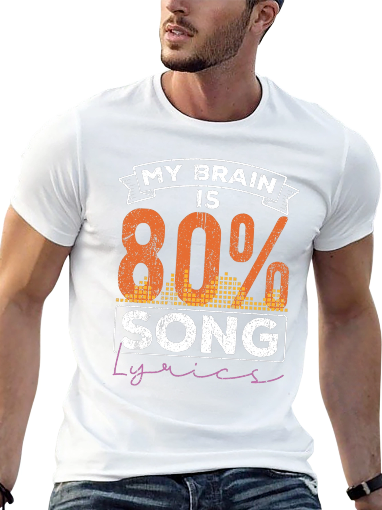 My Brain is 80% Song Lyrics Graphic Tee