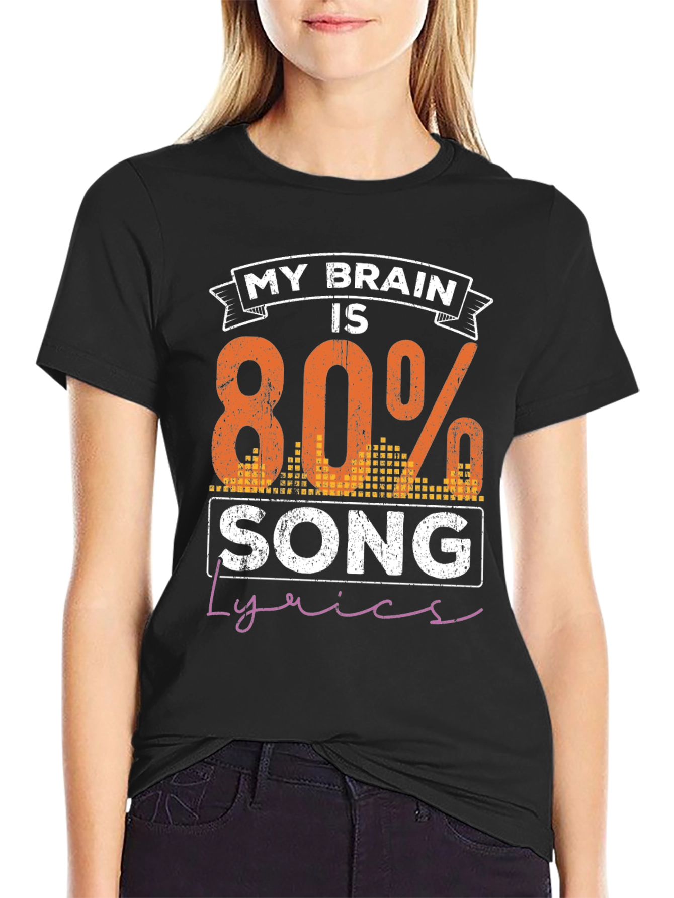 My Brain is 80% Song Lyrics Graphic Tee