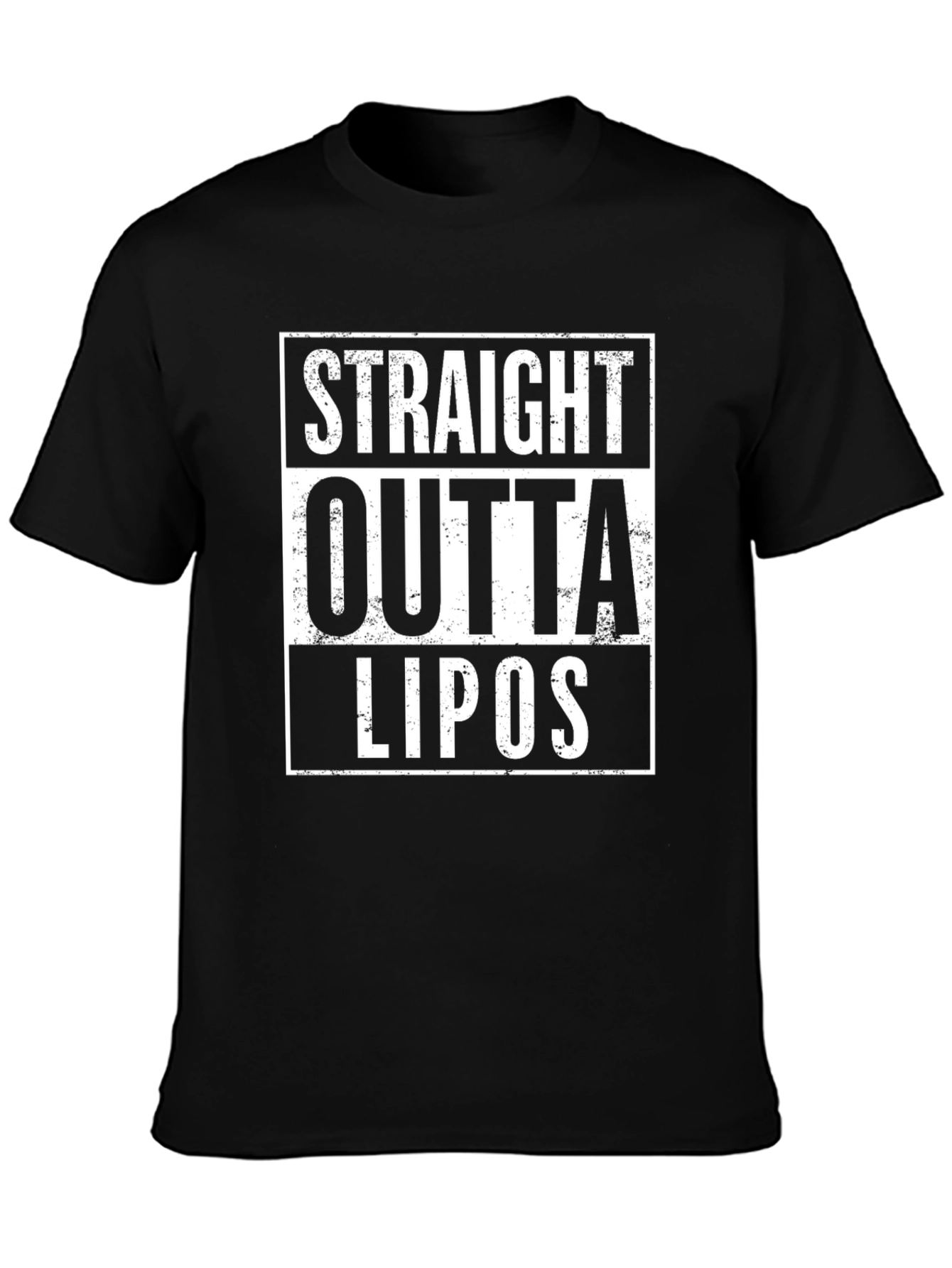 Straight Outta Lipos Black Graphic Tee
