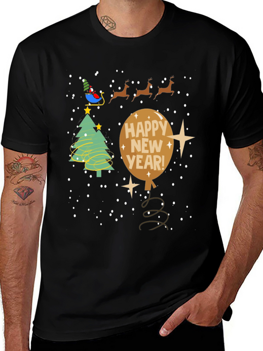 Festive New Year Graphic T-Shirt