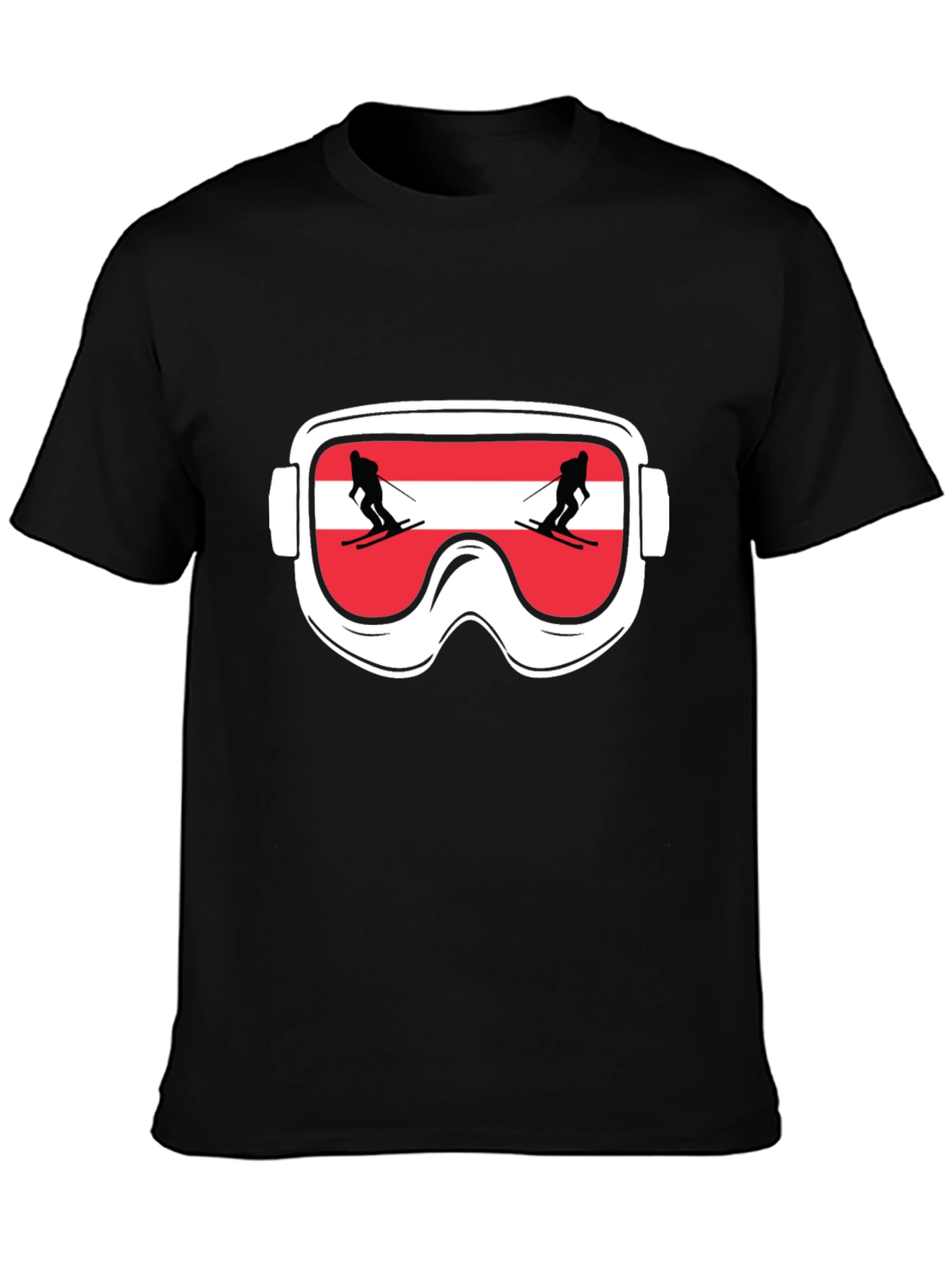 Ski Goggles Austria Flag Graphic Tee
