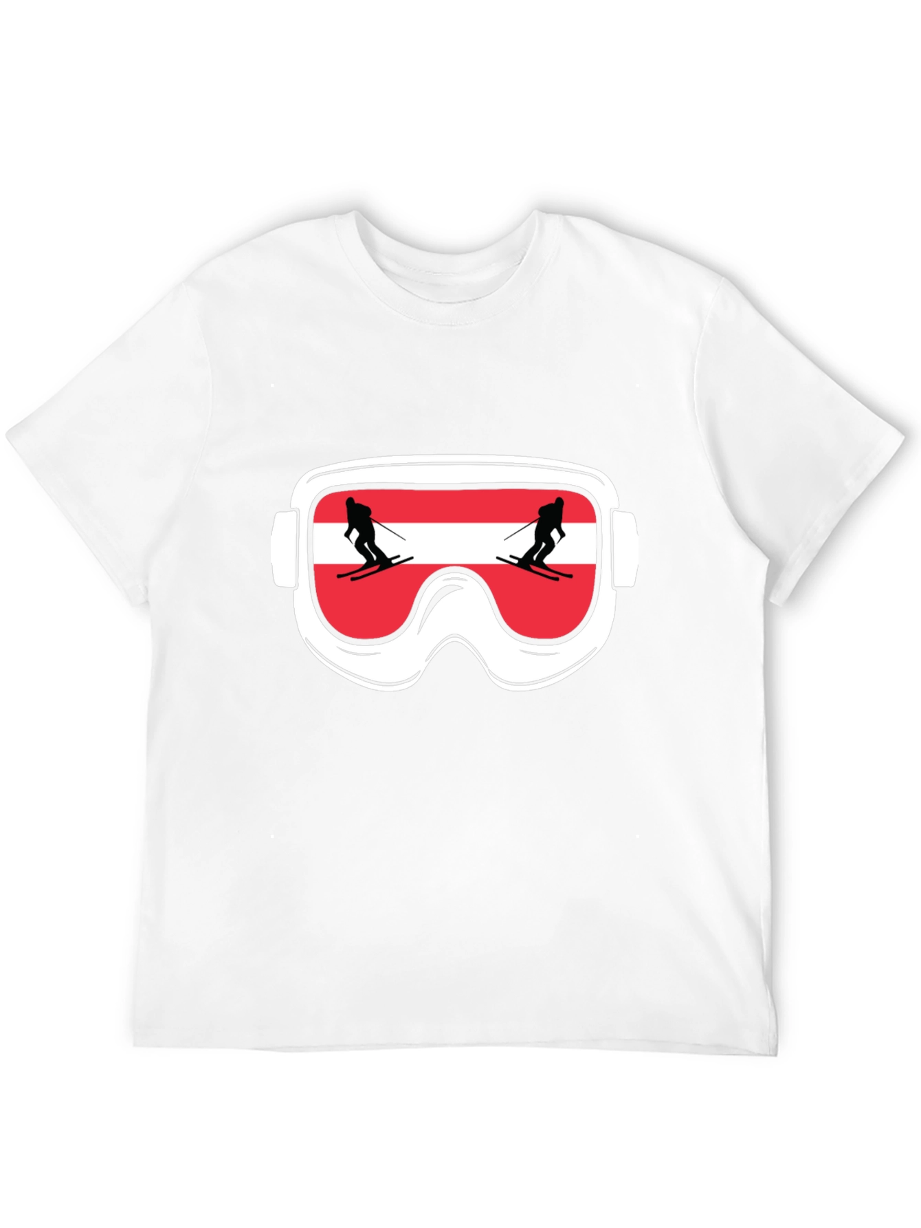 Ski Goggles Austria Flag Graphic Tee