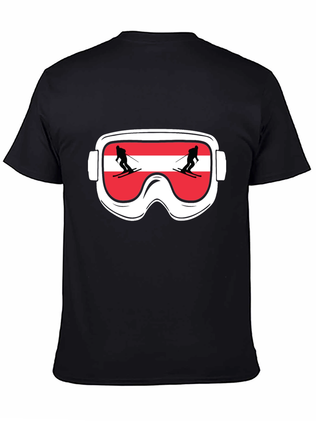 Ski Goggles Austria Flag Graphic Tee