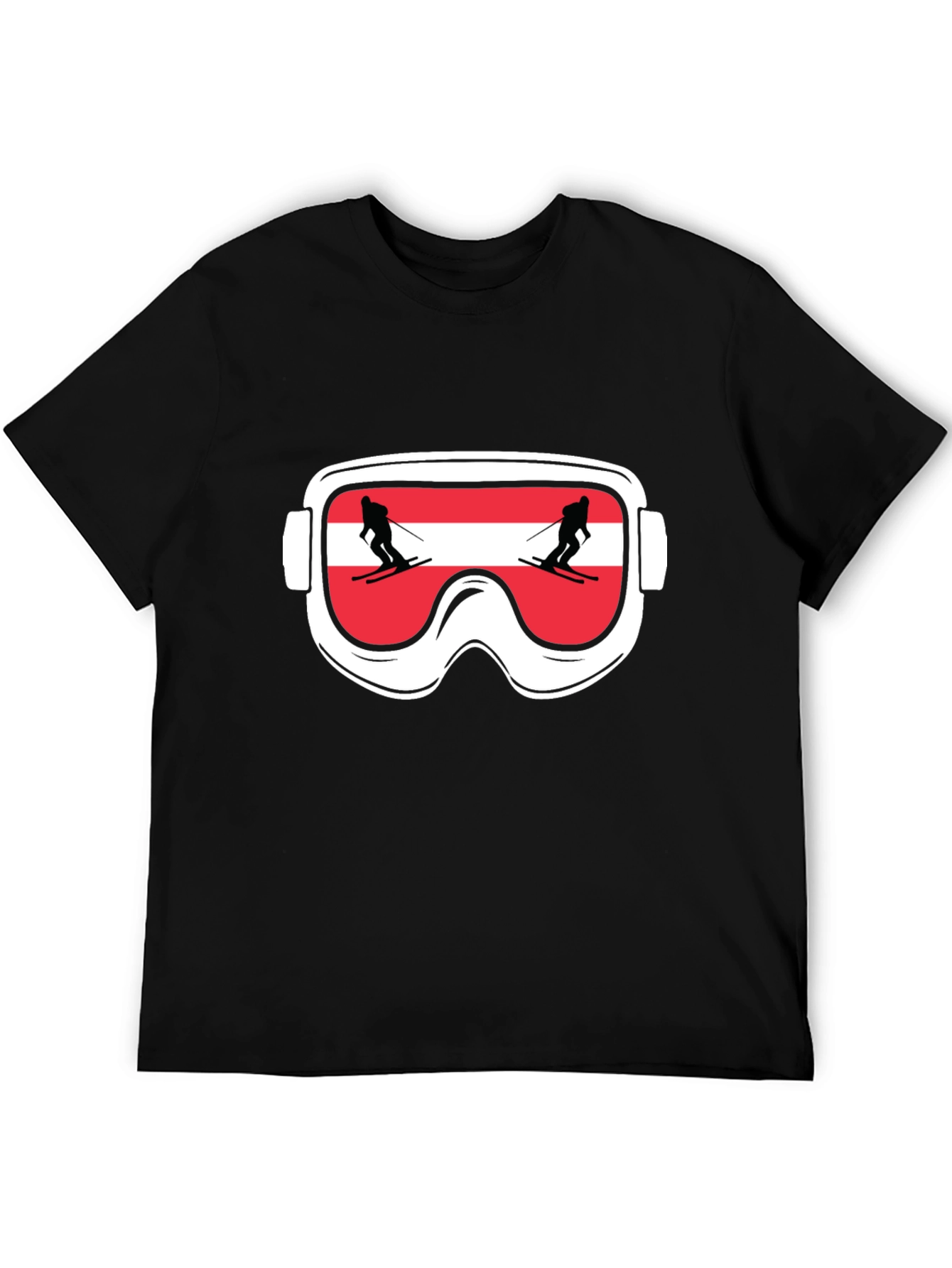 Ski Goggles Austria Flag Graphic Tee