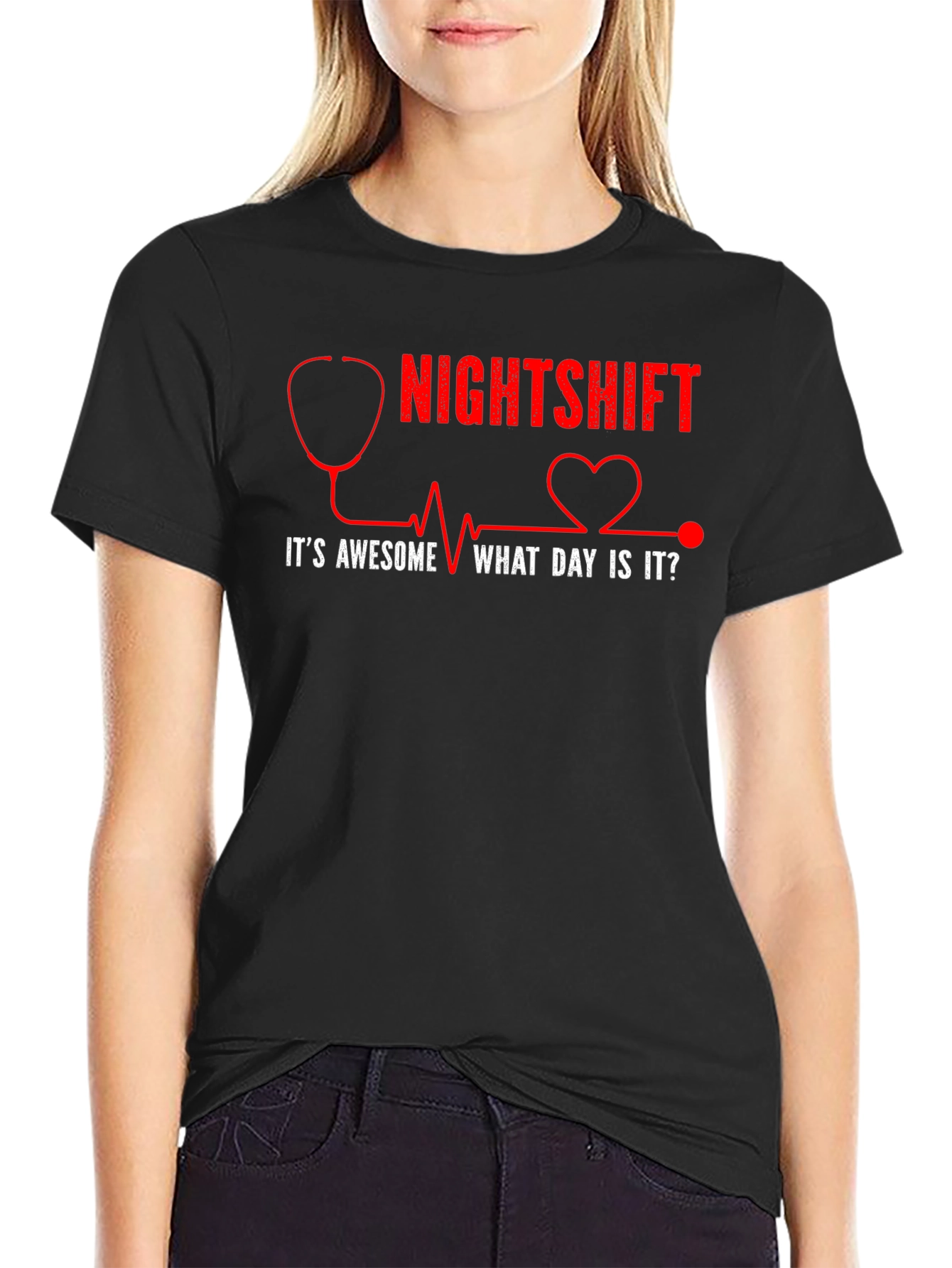 Nightshift Nurse/Doctor Humor Graphic T-Shirt