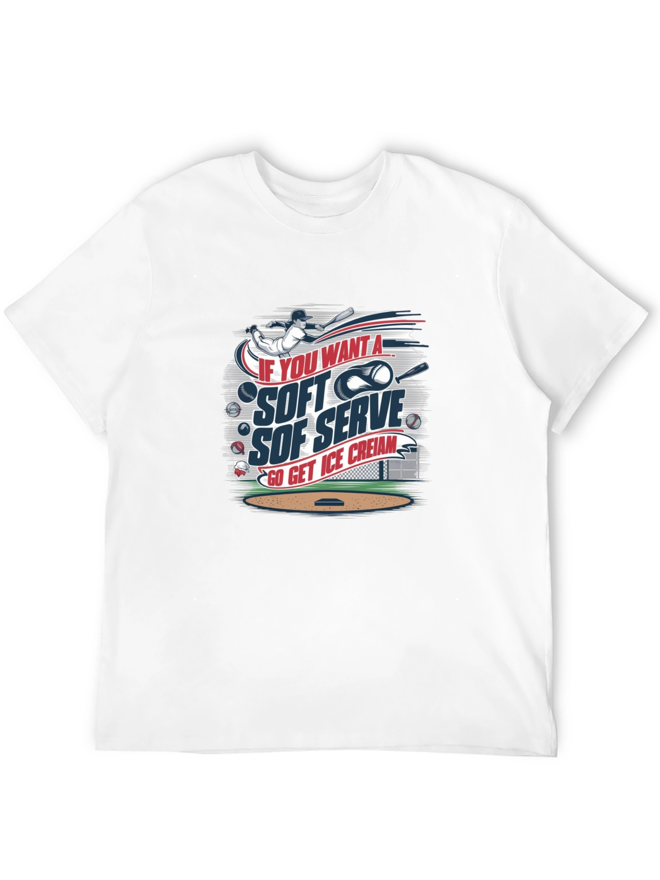 Soft Serve Baseball T-Shirt