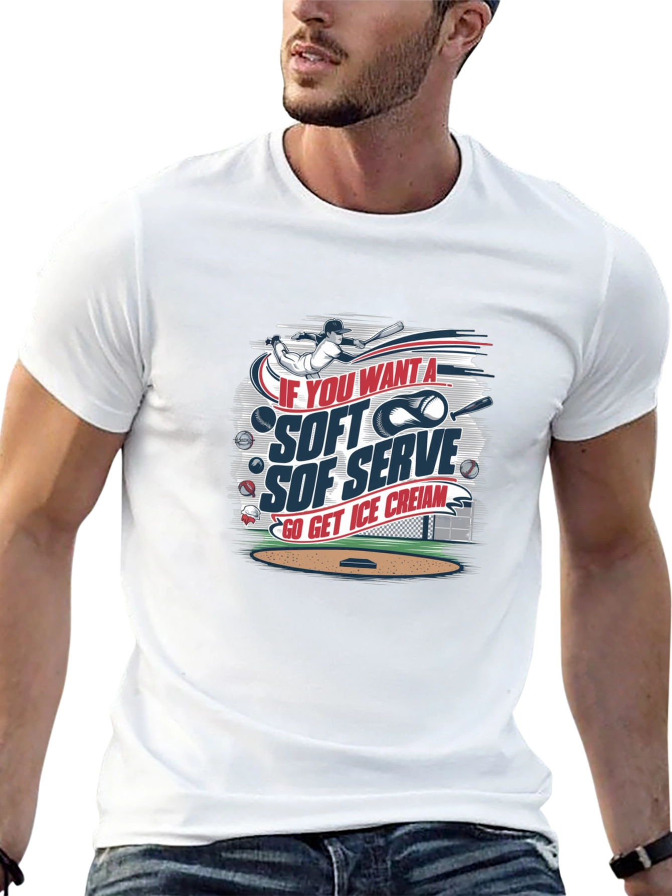 Soft Serve Baseball T-Shirt