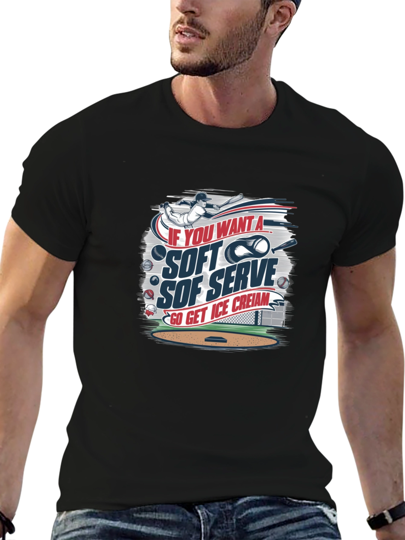 Soft Serve Baseball T-Shirt