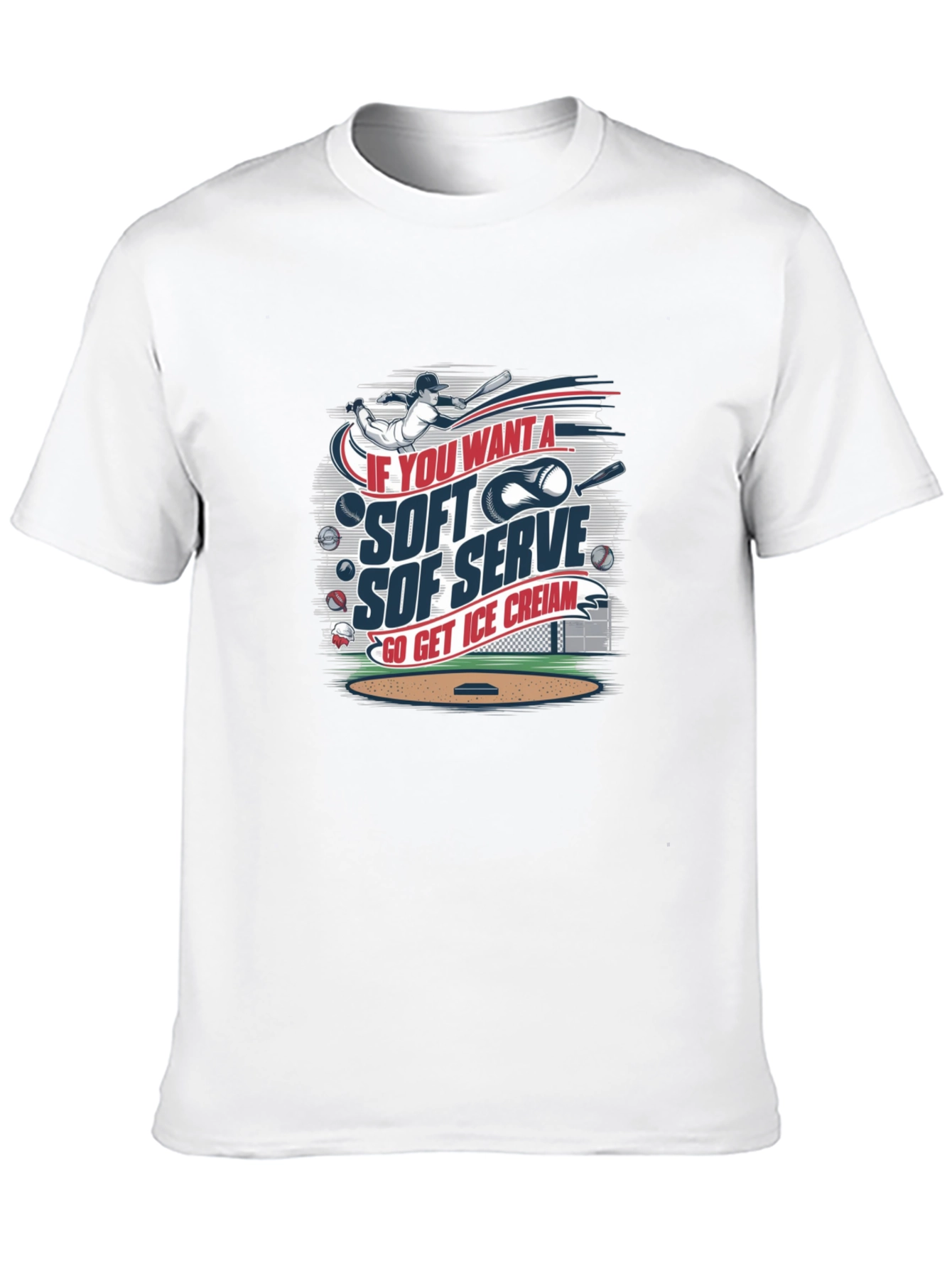Soft Serve Baseball T-Shirt