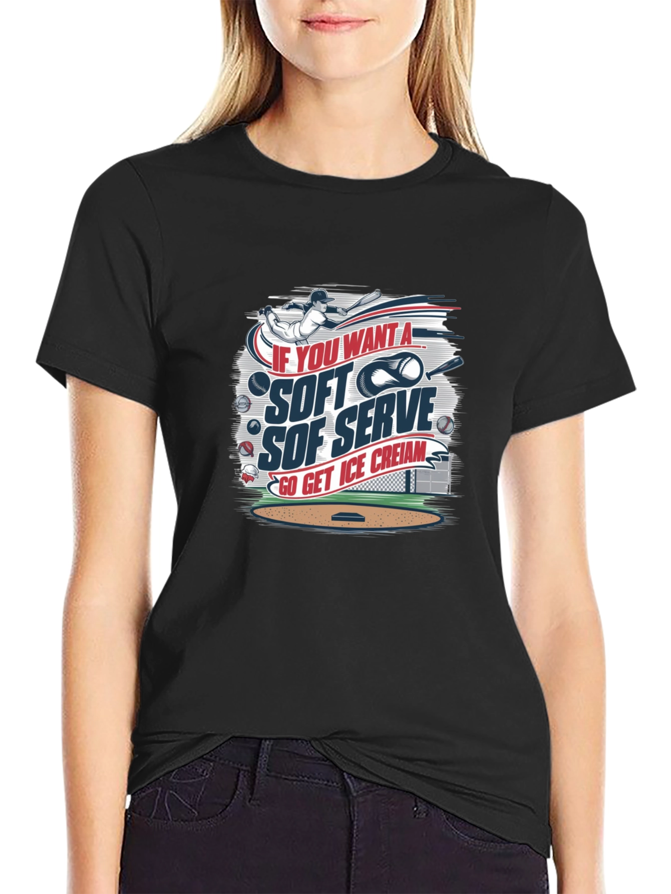 Soft Serve Baseball T-Shirt