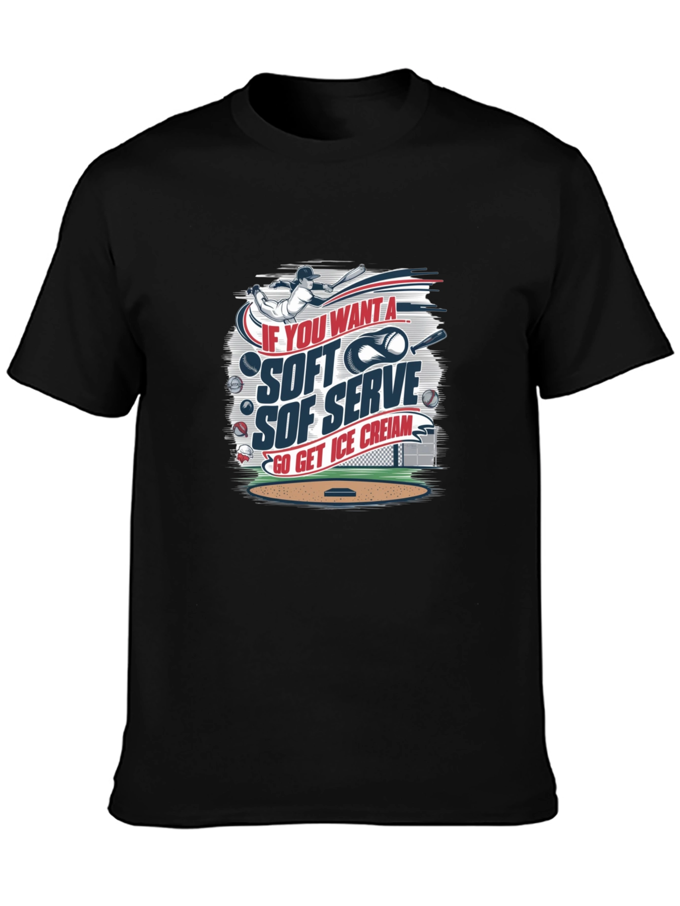 Soft Serve Baseball T-Shirt