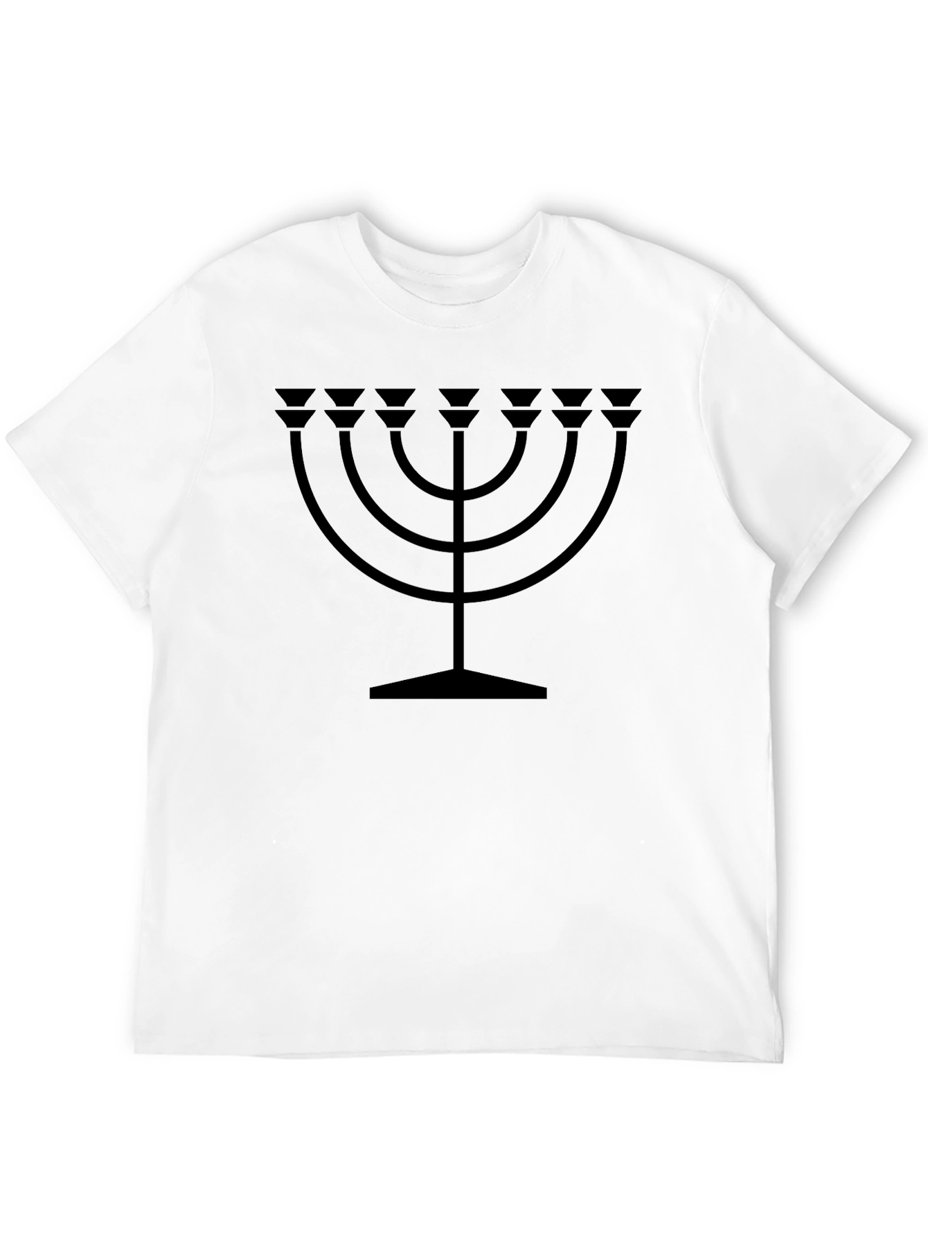 Menorah Graphic Black T-Shirt